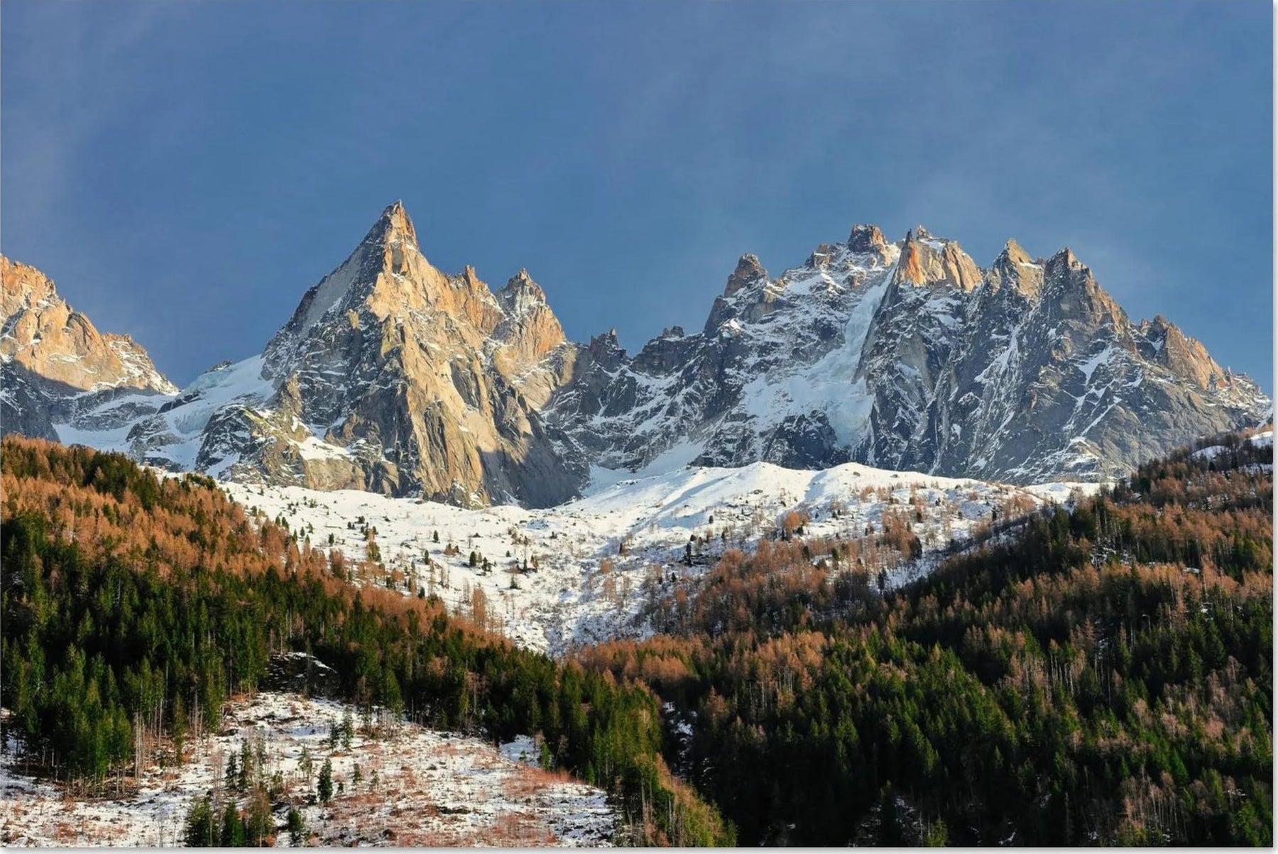 Photos de l’Aiguille du Midi, des Drus, de la Mer de Glace et de la vallée de Chamonix