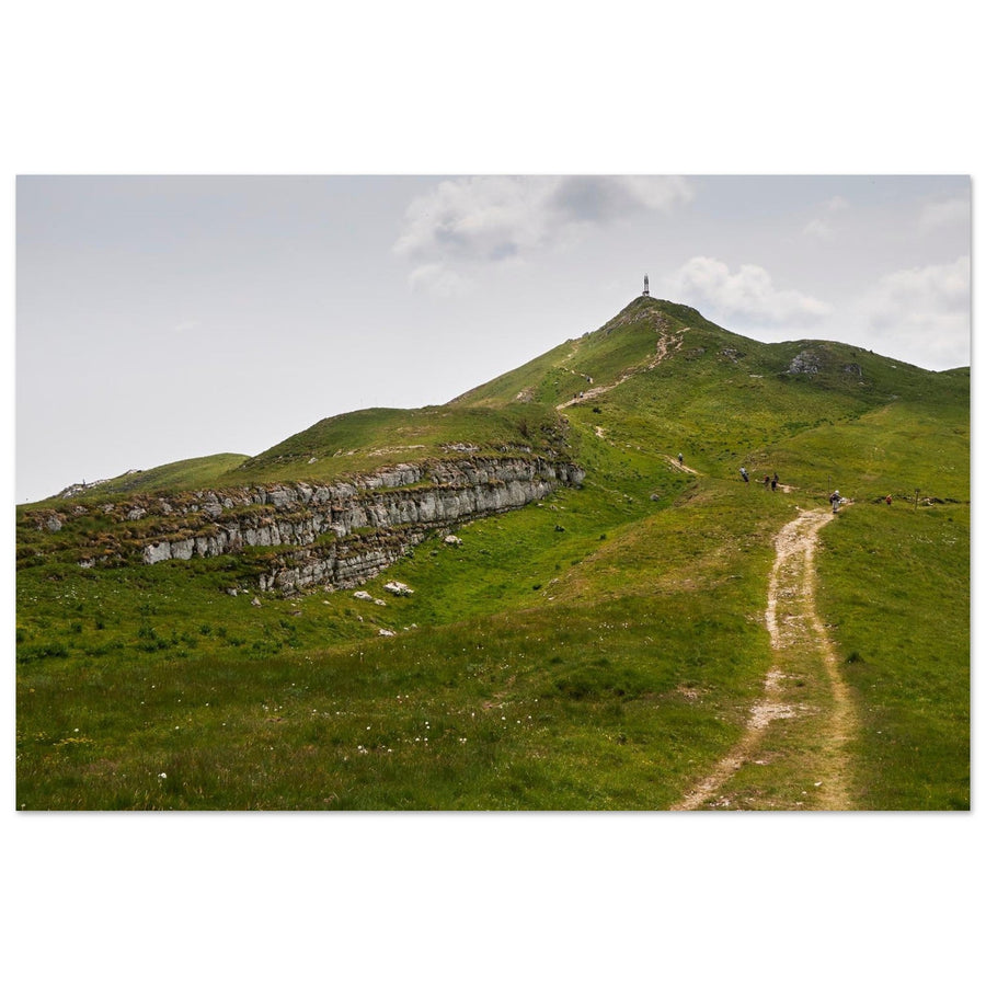 Photo of the landscapes of Crêt de la Neige in Lélex — photo print on matte aluminum Dibond