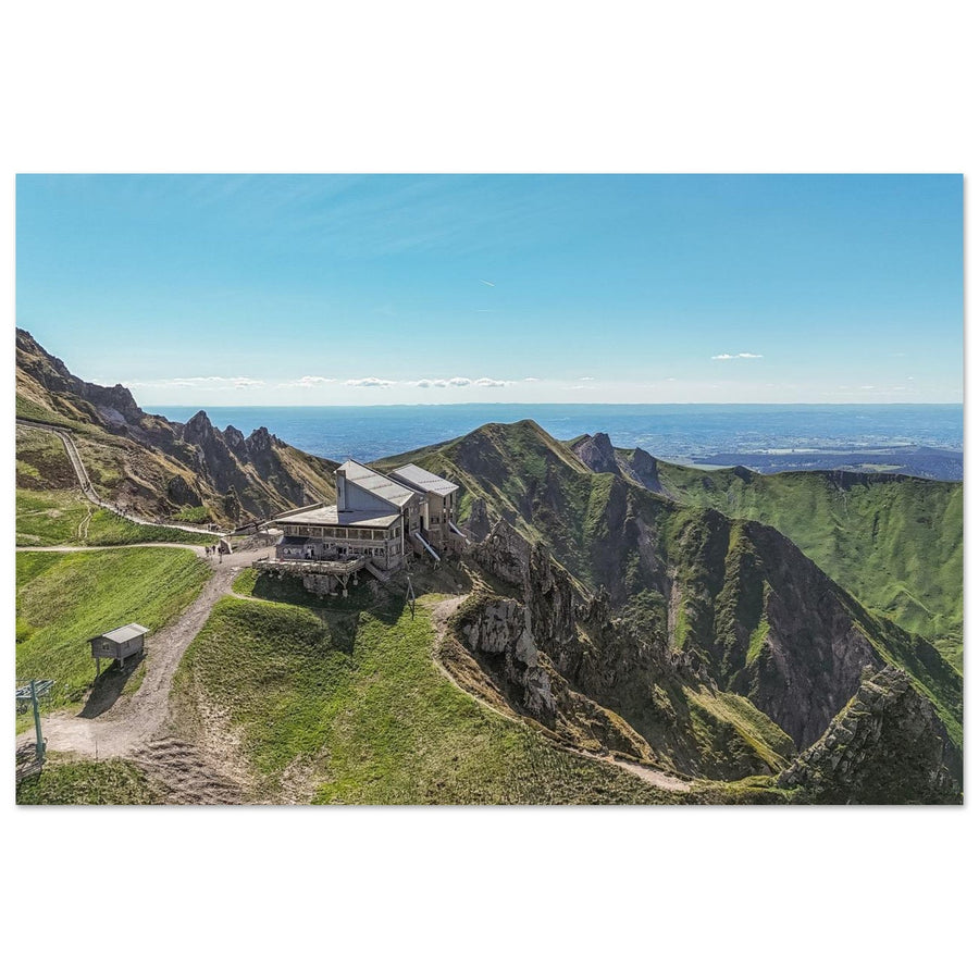 Photo of the Sancy ridgeline trail in Mont-Dore — photo print on matte aluminum Dibond