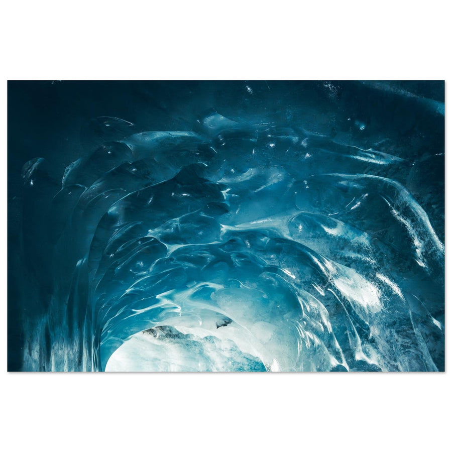Photo de la grotte de glace de la Mer de Glace — tableau photo paysage de montagne en Alu Dibond, fabrication française