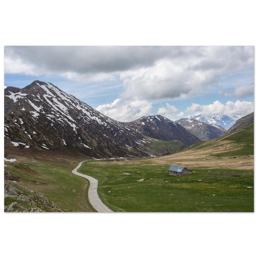 Photo du col de Sarenne au printemps — tableau photo paysage de montagne en Alu Dibond, fabrication française