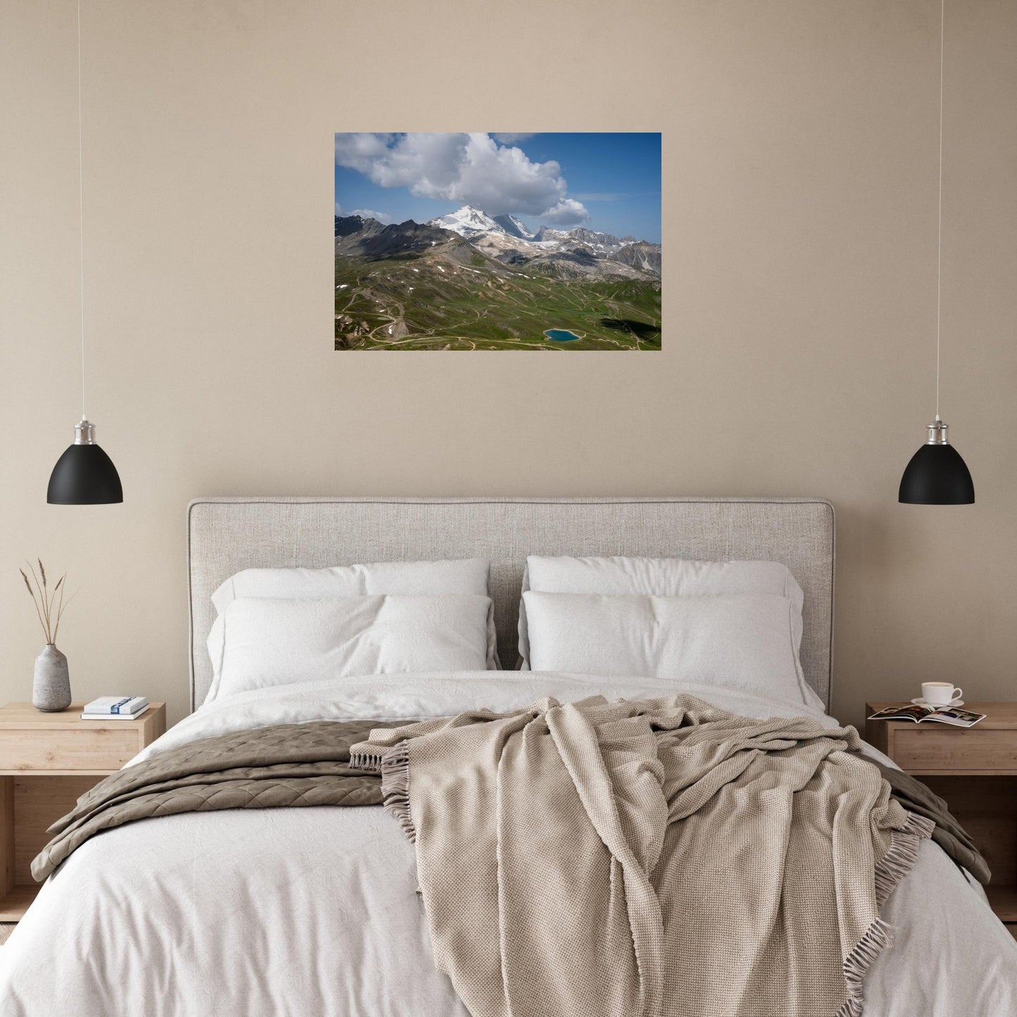 Photo of the Grande Motte glacier from Bellevarde in Val d'Isère — photo print on matte aluminium Dibond