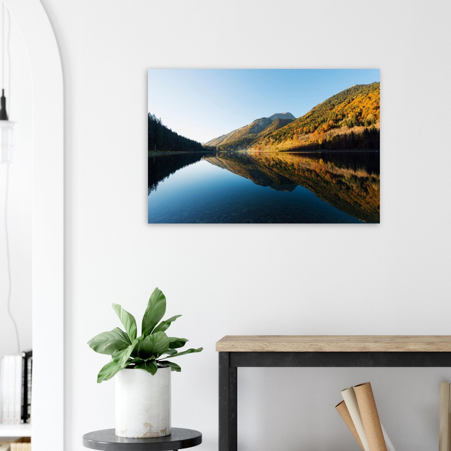 Photo of Lake Montriond in Haute-Savoie — photo print on matte aluminium Dibond