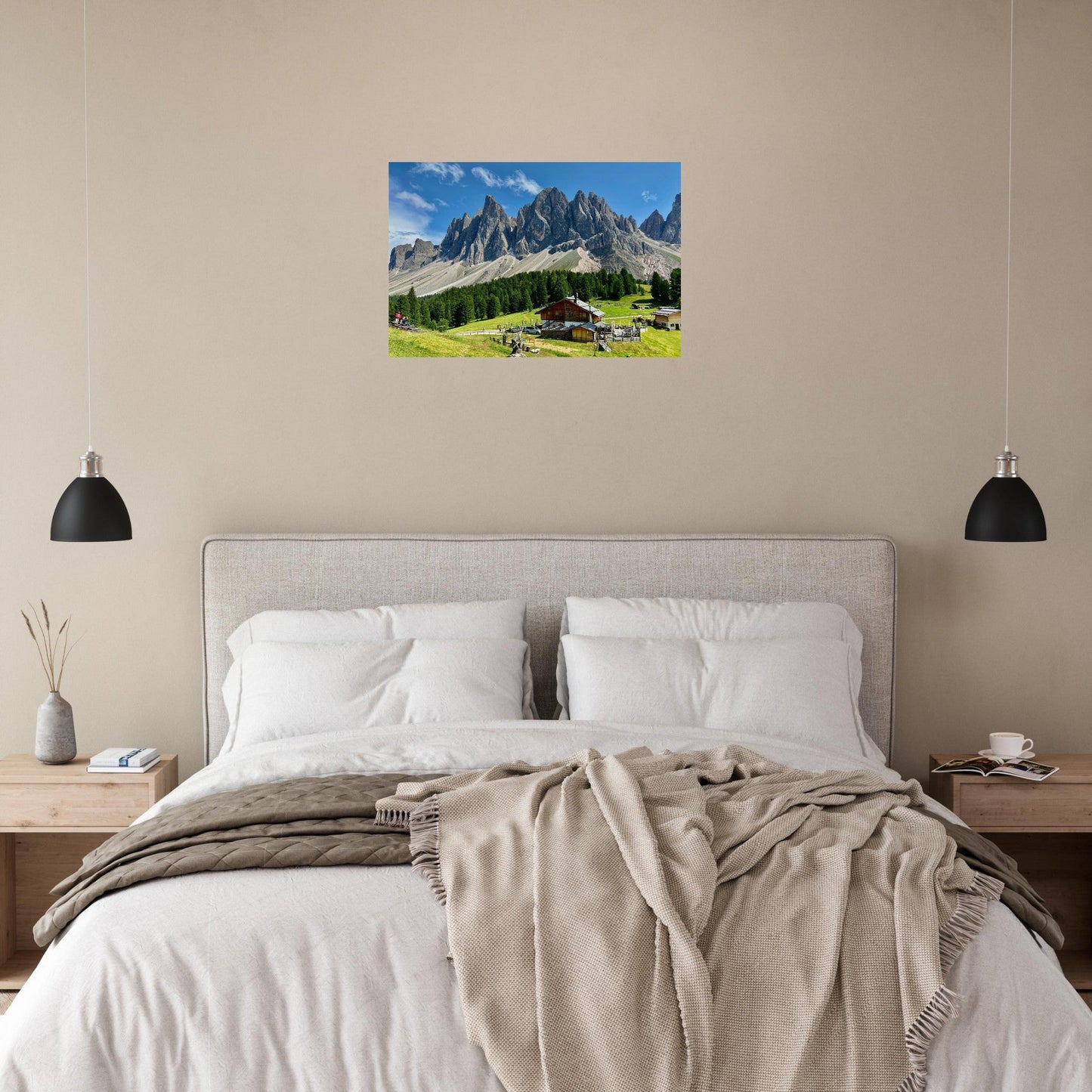 Tableau photo Photo du Val di Funes — Odle/Geisler (Dolomites) — tirage aluminium Dibond mat, fabrication française, prêt à accrocher