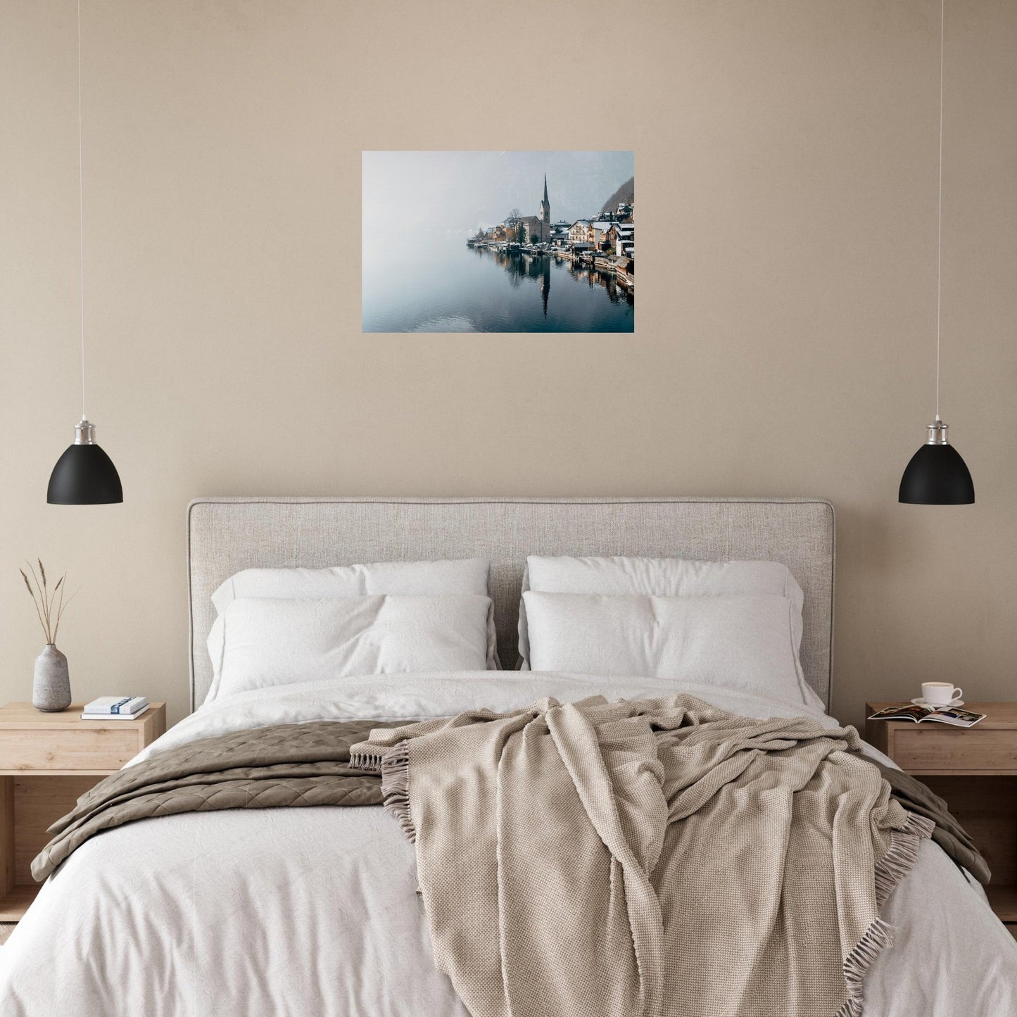 Tableau photo Photo de Hallstatt, Autriche 2 — tirage aluminium Dibond mat, fabrication française, prêt à accrocher