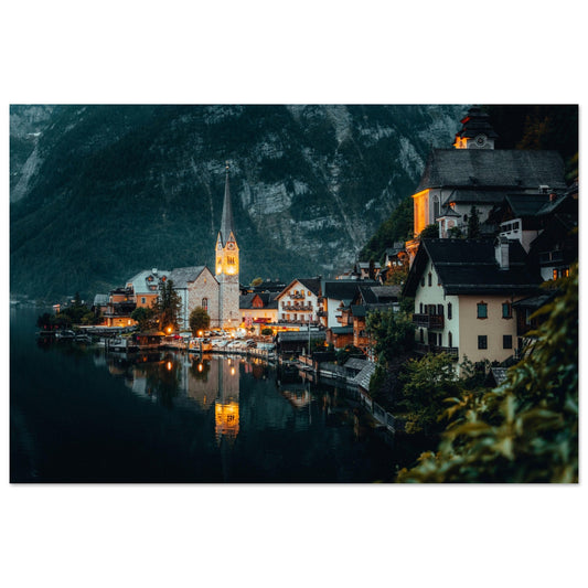 Vente Photo de Hallstatt de nuit, Autriche #2 - Tableau photo paysage
