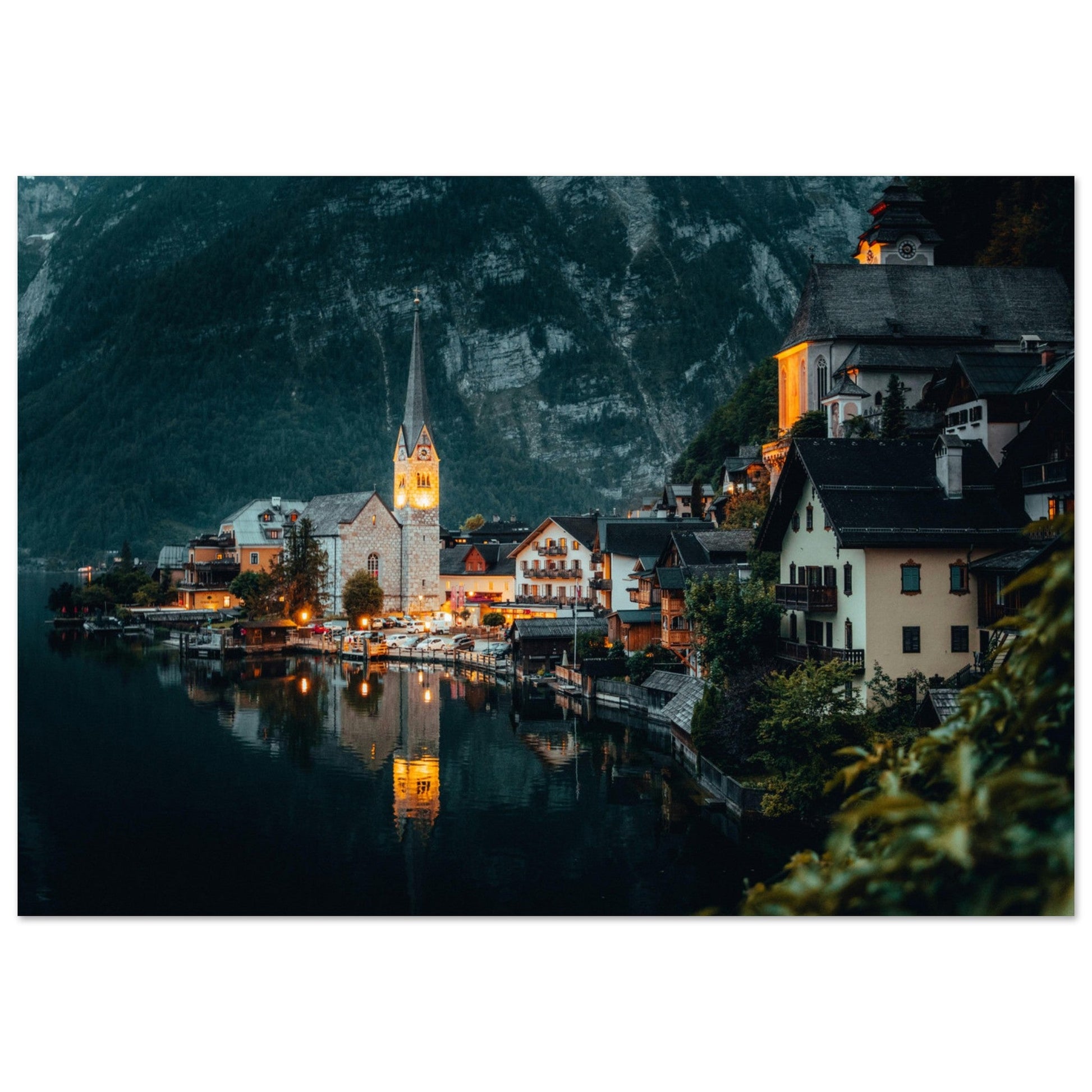 Vente Photo de Hallstatt de nuit, Autriche #2 - Tableau photo paysage