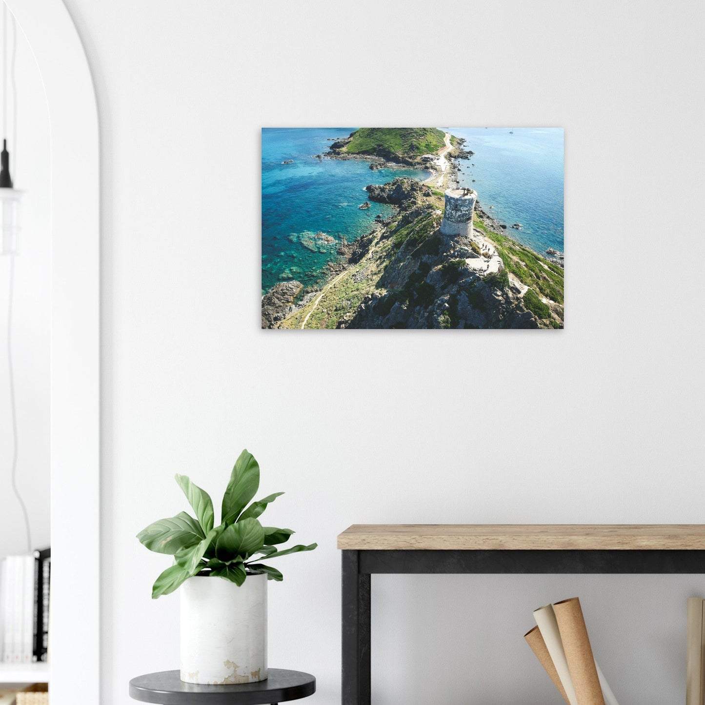 Tableau photo Photo de la Tour de la parata, Corse — tirage aluminium Dibond mat, fabrication française, prêt à accrocher