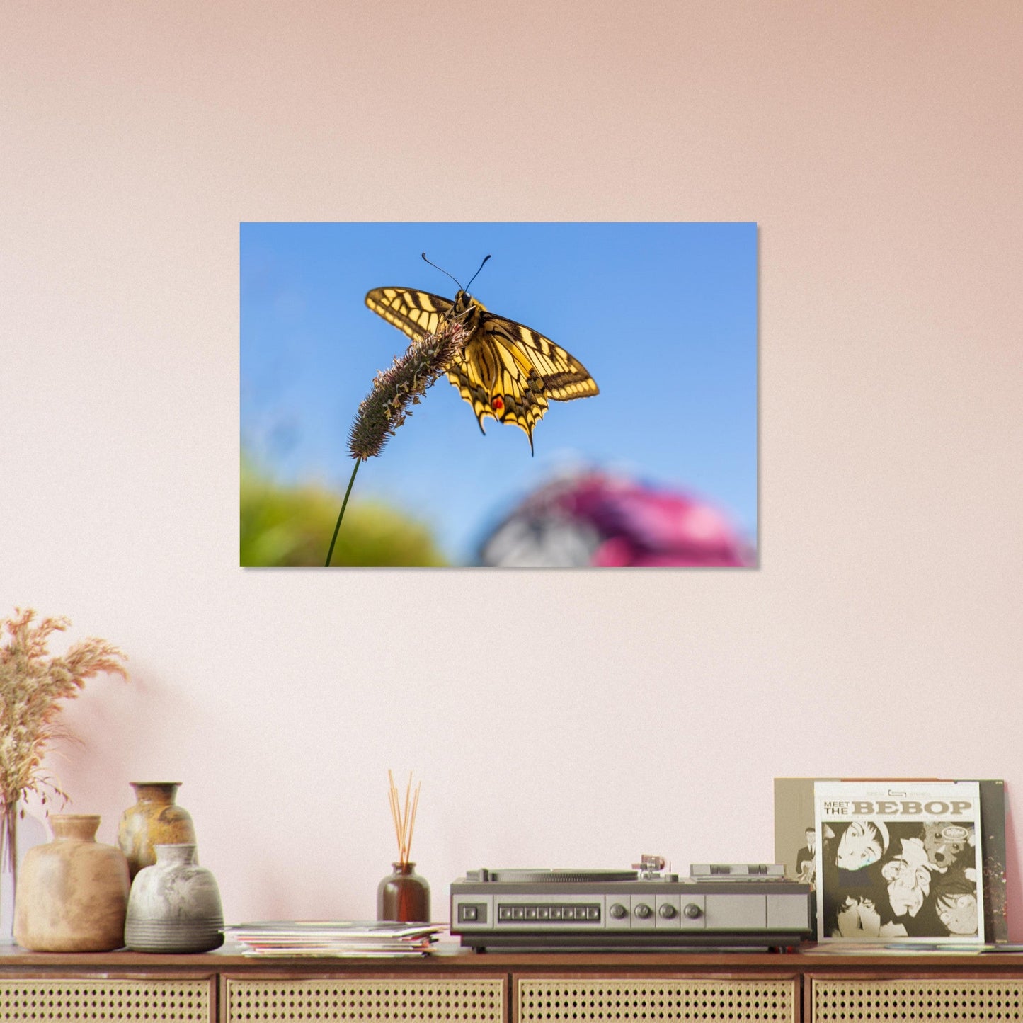 Tableau photo Photo de papillon dans les Alpes 2 — tirage aluminium Dibond mat, fabrication française, prêt à accrocher