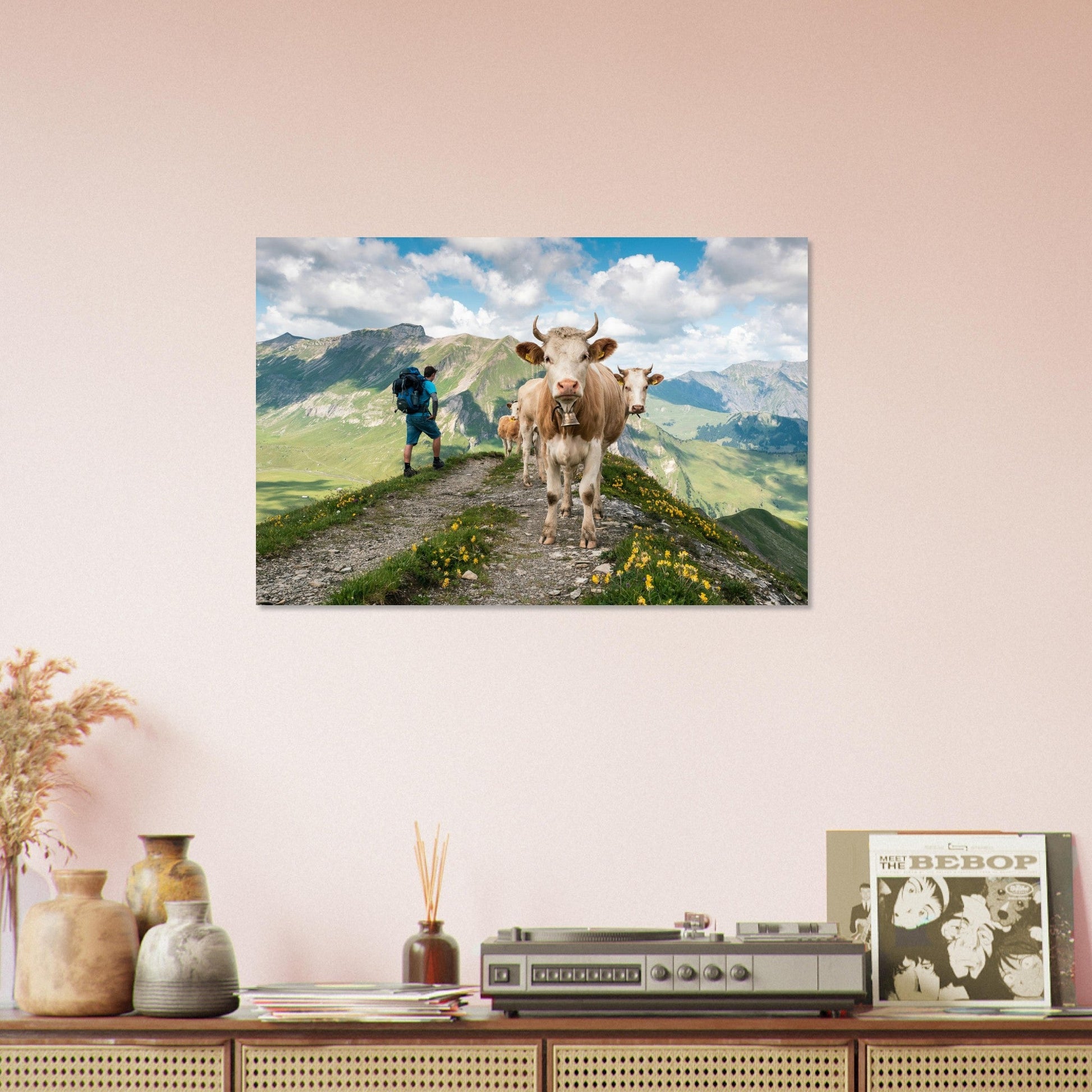 Vente Photo de vaches sur un chemin en Savoie #1 - Tableau photo paysage