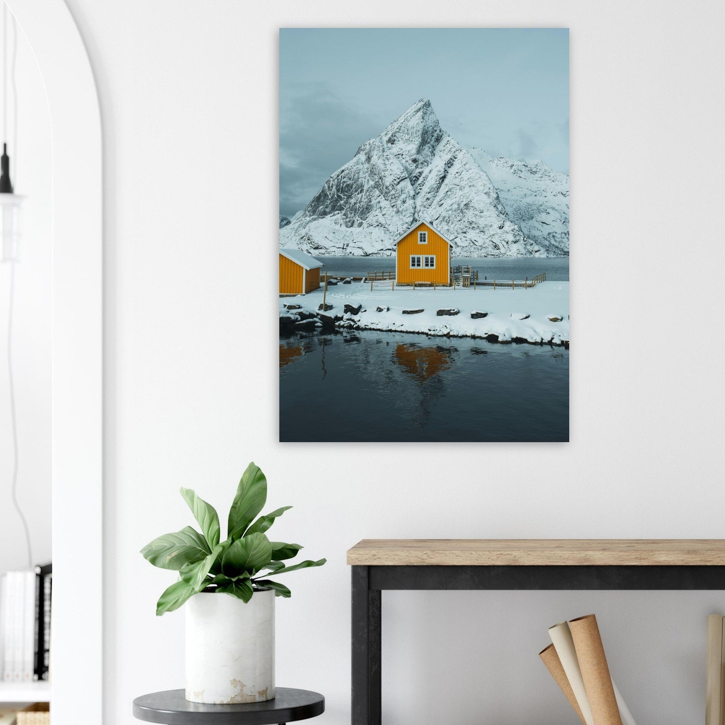 Vente Photo des Îles Lofoten en hiver, Norvège #1 - Tableau photo paysage