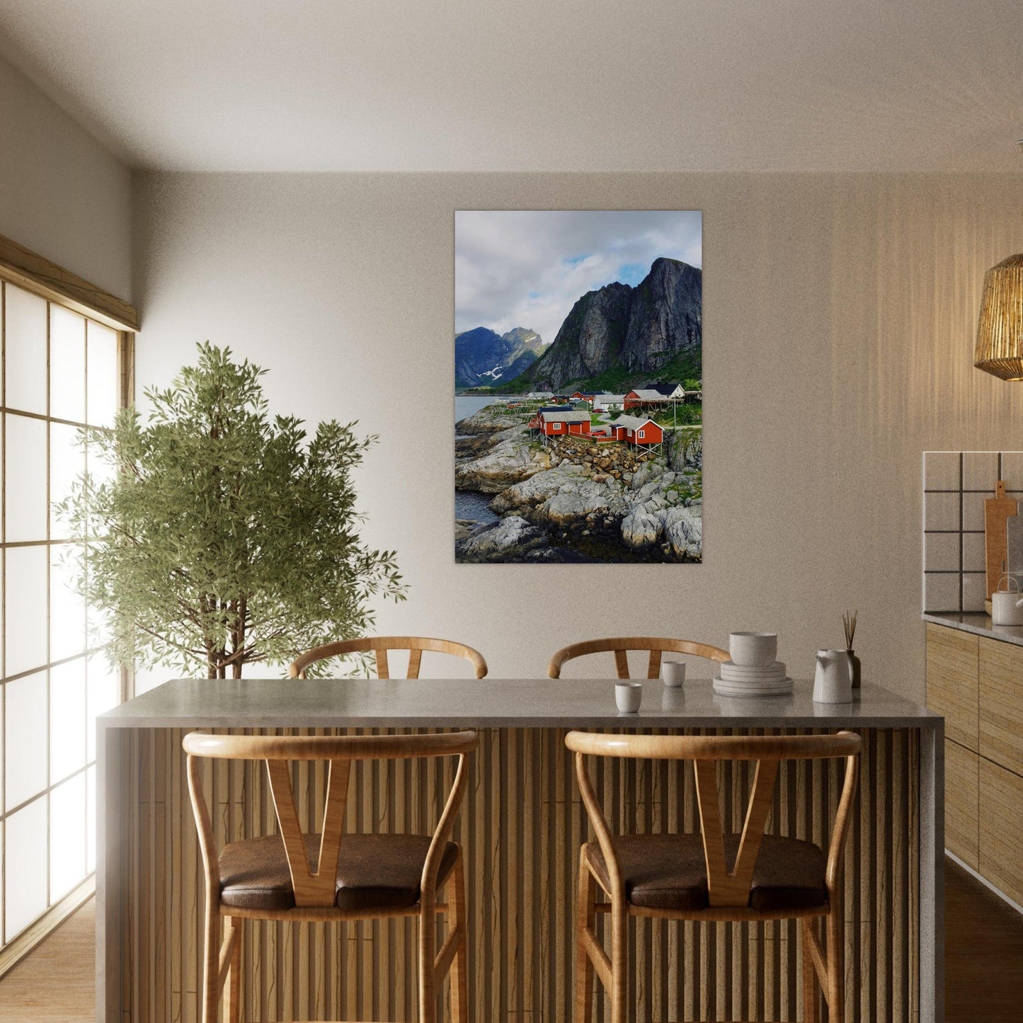 Tableau photo Photo des Îles Lofoten, Norvège 3 — tirage aluminium Dibond mat, fabrication française, prêt à accrocher