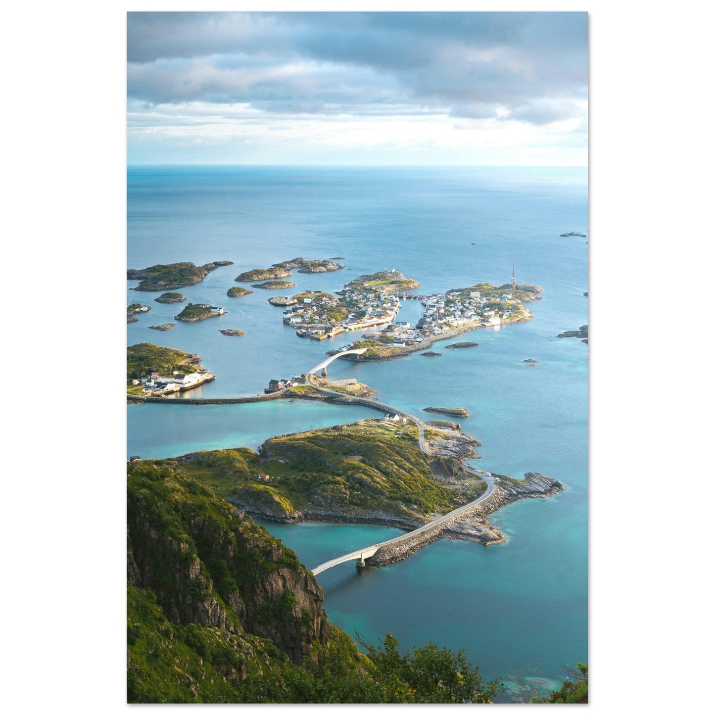 Vente Photo drone des Îles Lofoten, Norvège #1 - Tableau photo paysage