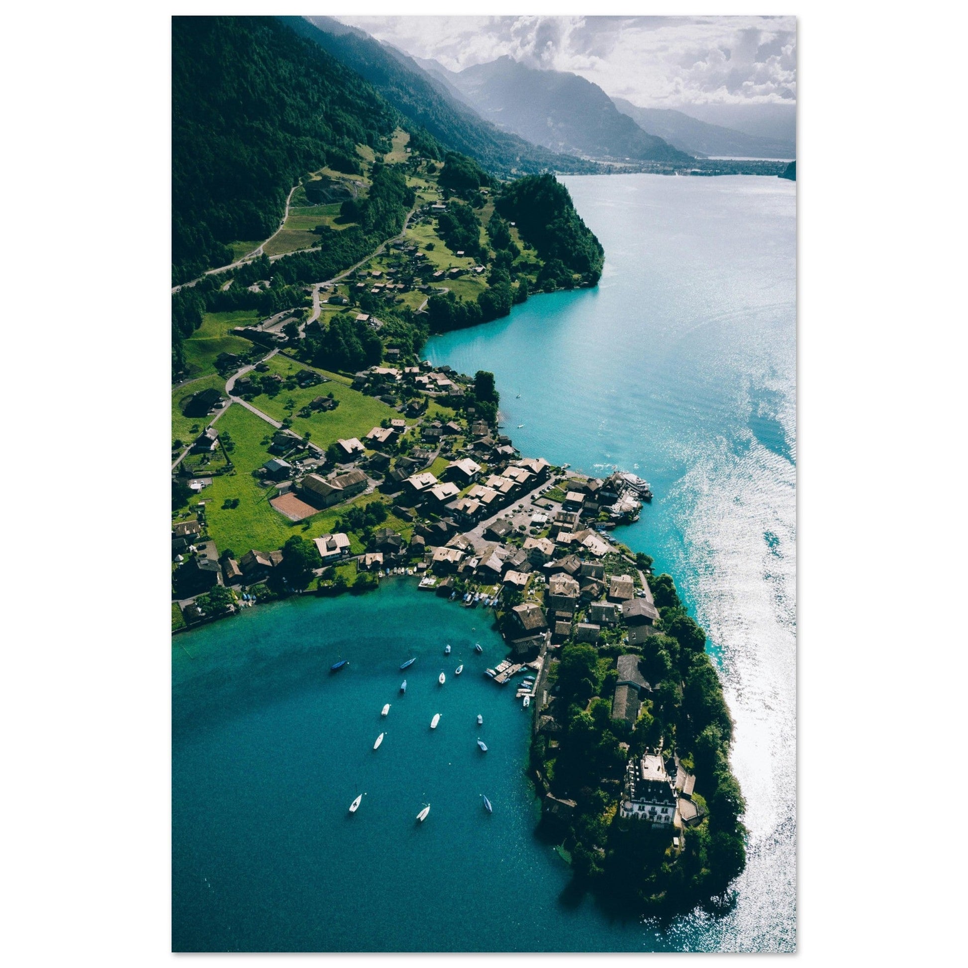 Vente Photo drone du Lac de Bachalp, Grindelwald, Suisse - Tableau photo paysage