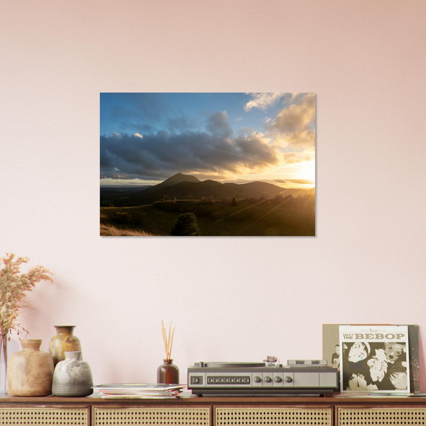 Vente Photo d'un coucher de soleil sur le Puy-De-Dôme - Tableau photo paysage