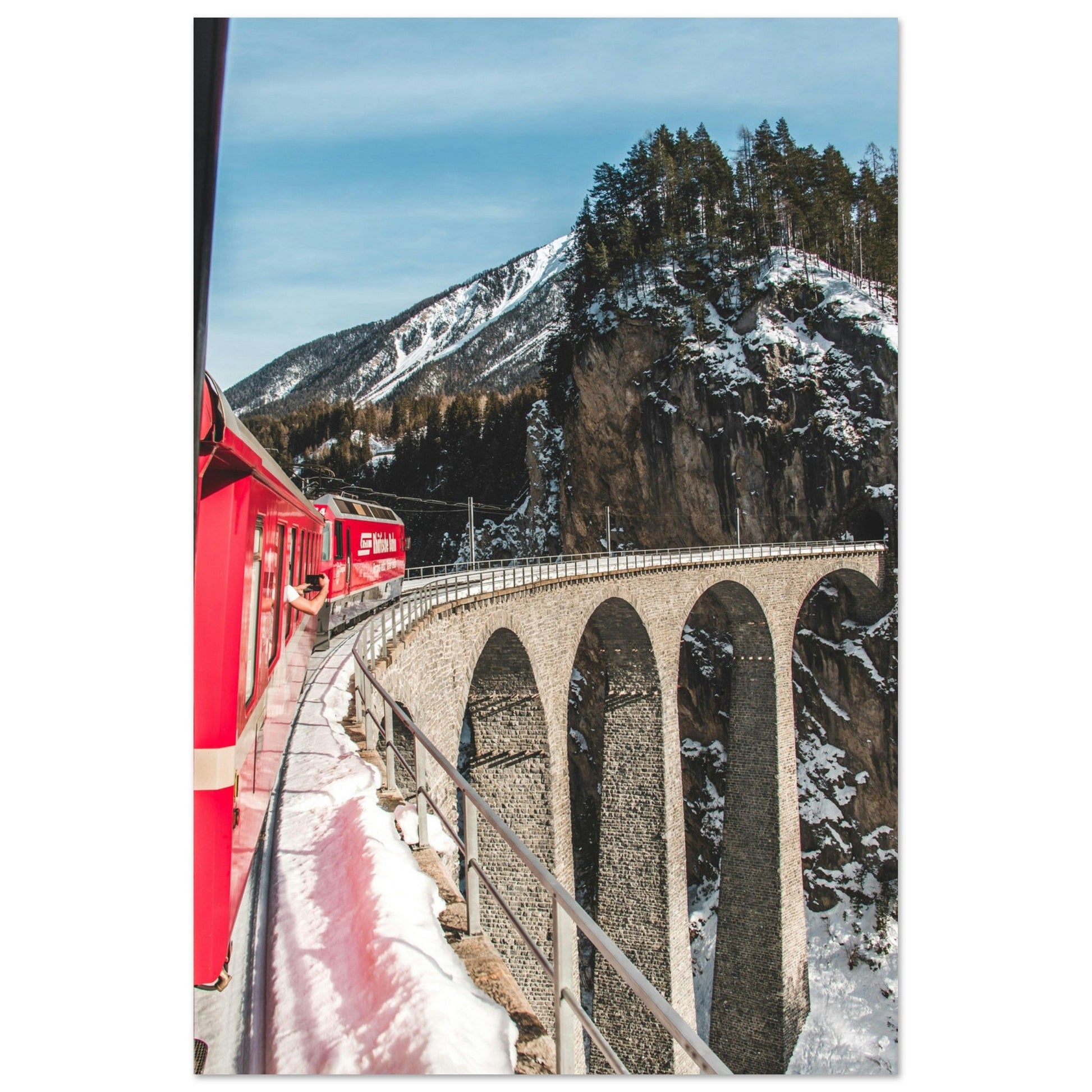 Vente Photo d'un train sur le Viaduc de Landwasser, Suisse #2 - Tableau photo paysage