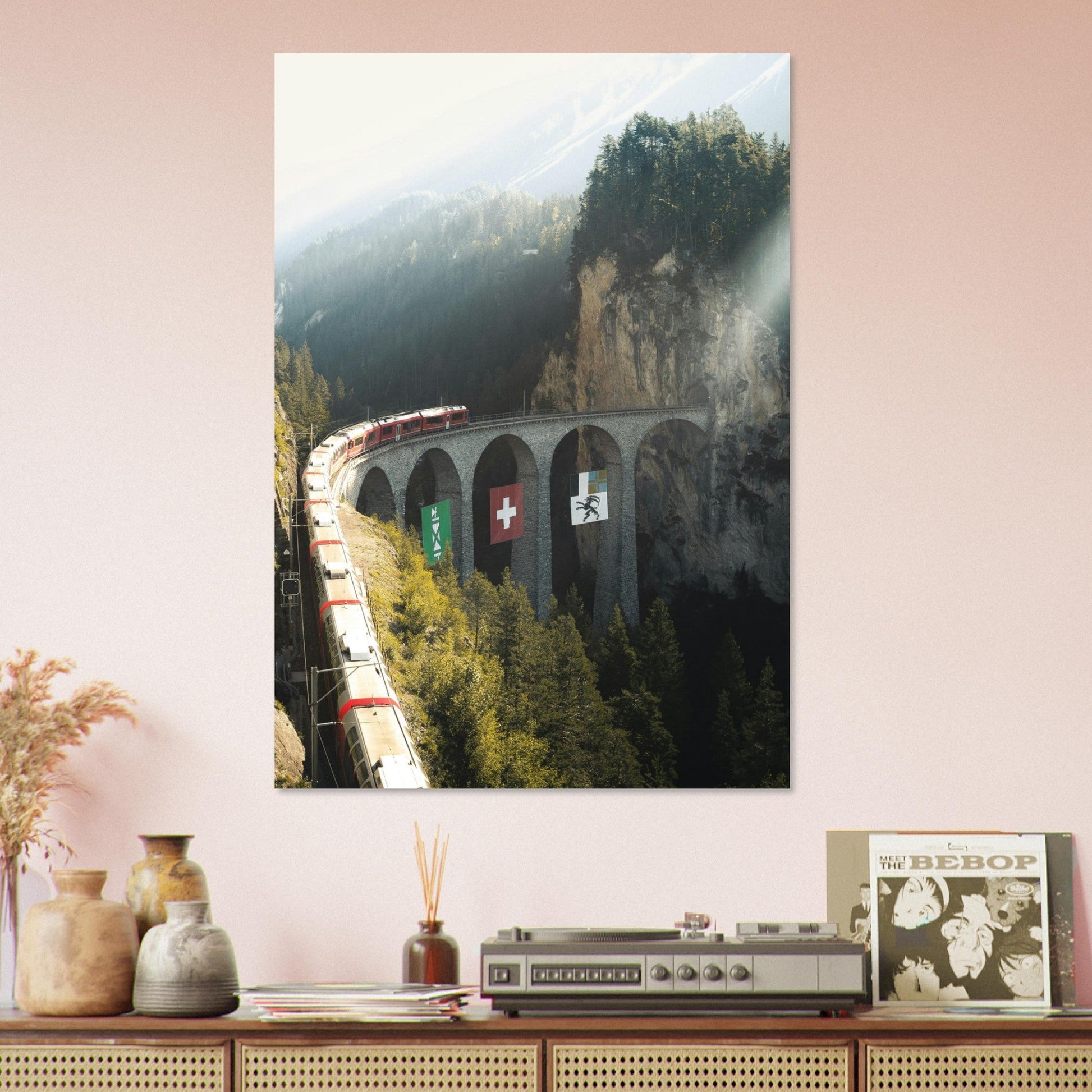Vente Photo d'un train sur le Viaduc de Landwasser, Suisse #3 - Tableau photo paysage