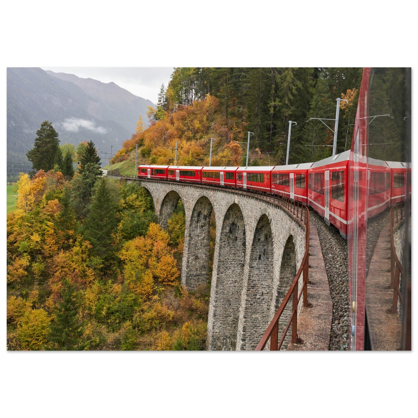 Vente Photo d'un train sur le Viaduc de Landwasser, Suisse #5 - Tableau photo paysage