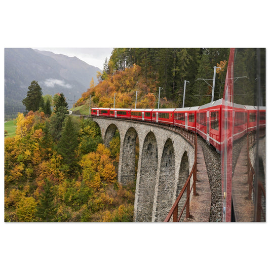 Vente Photo d'un train sur le Viaduc de Landwasser, Suisse #5 - Tableau photo paysage