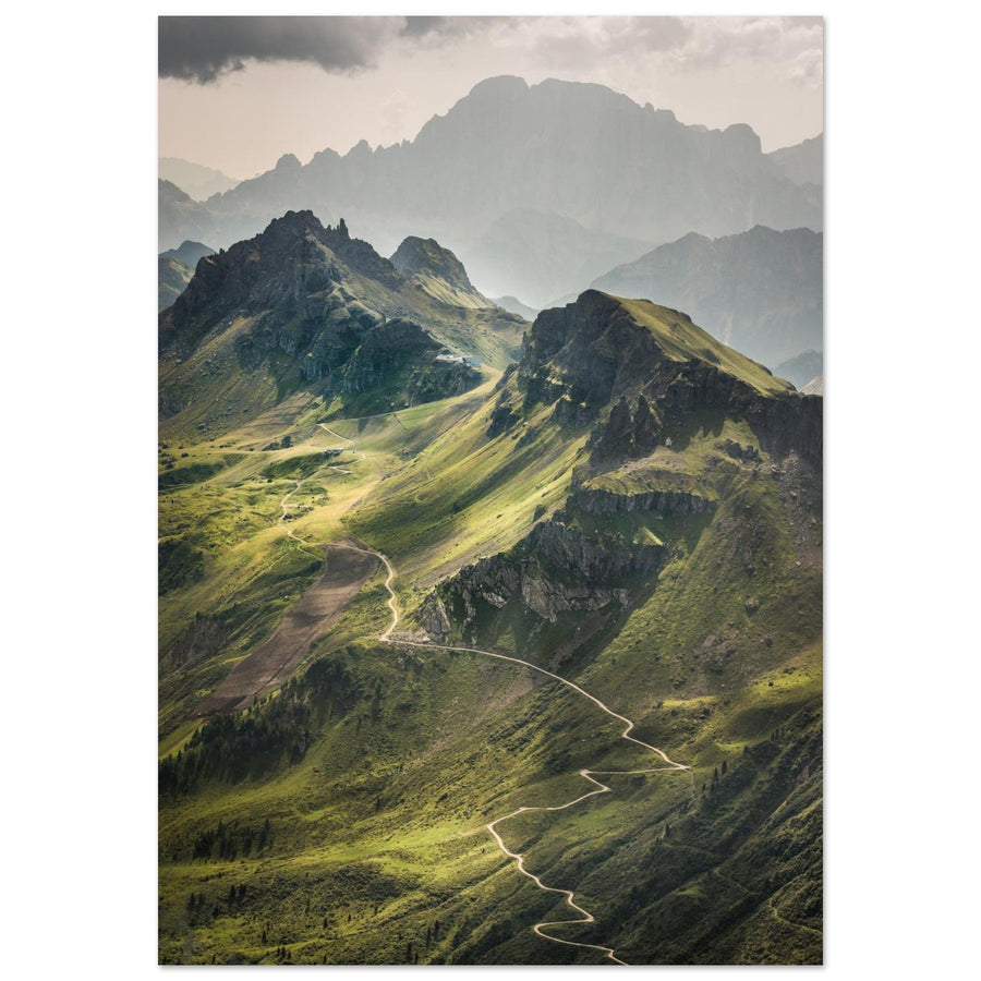 Tableau photo sur aluminium Dibond : Le Passo Giau et Lastoni di Formin — Dolomites