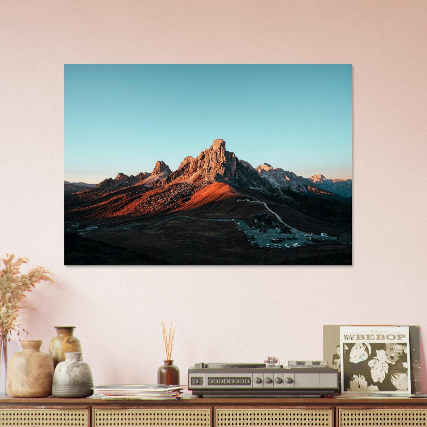 Tableau photo Photo du Ra Gusela — Passo Giau (Dolomites) — tirage aluminium Dibond mat, fabrication française, prêt à accrocher