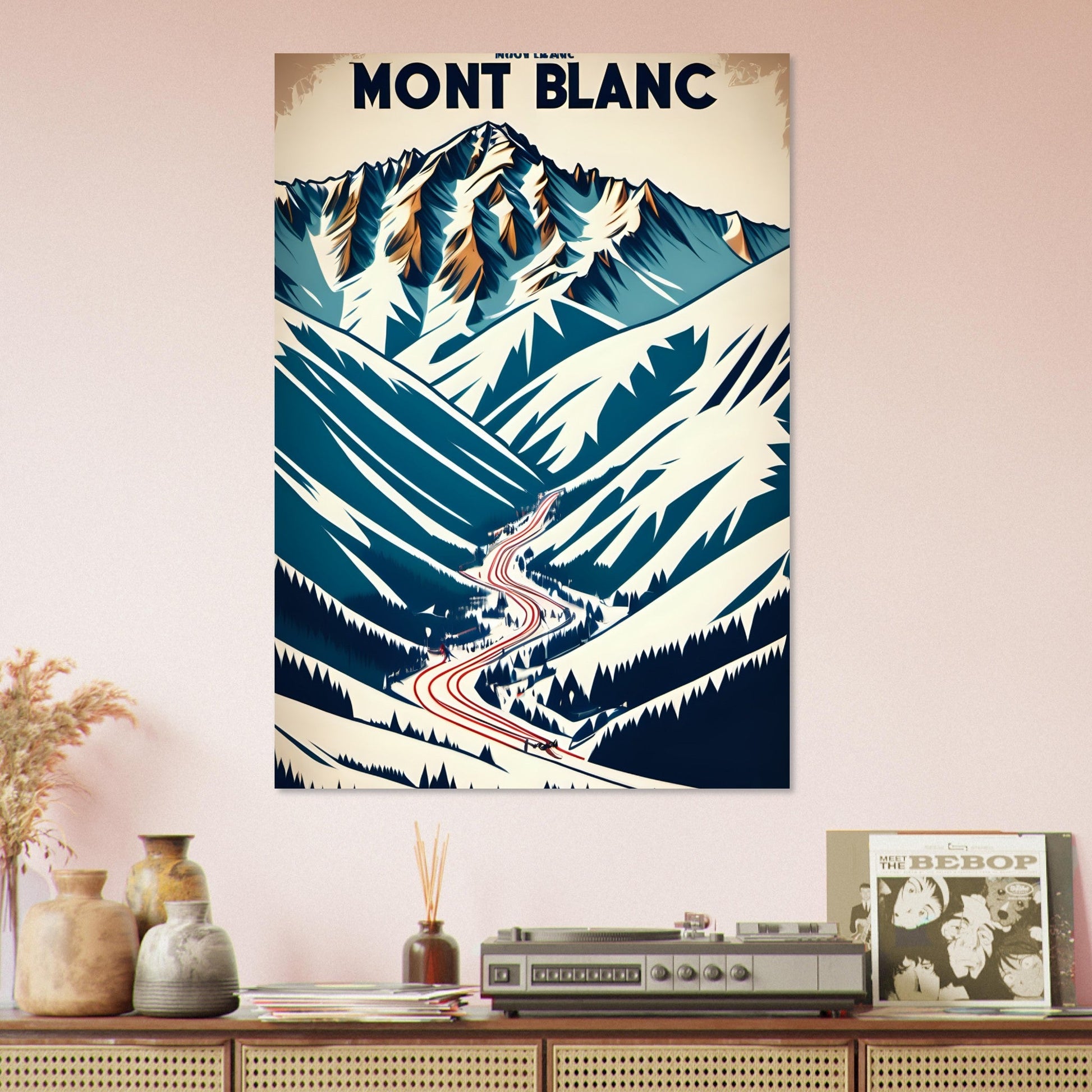 Vente Affiche rétro du Mont-Blanc - Tableau rétro alu montagne