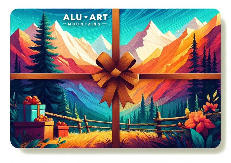 Vente 🎁 Carte cadeau Alu Art Mountains - Tableau photo alu montagne