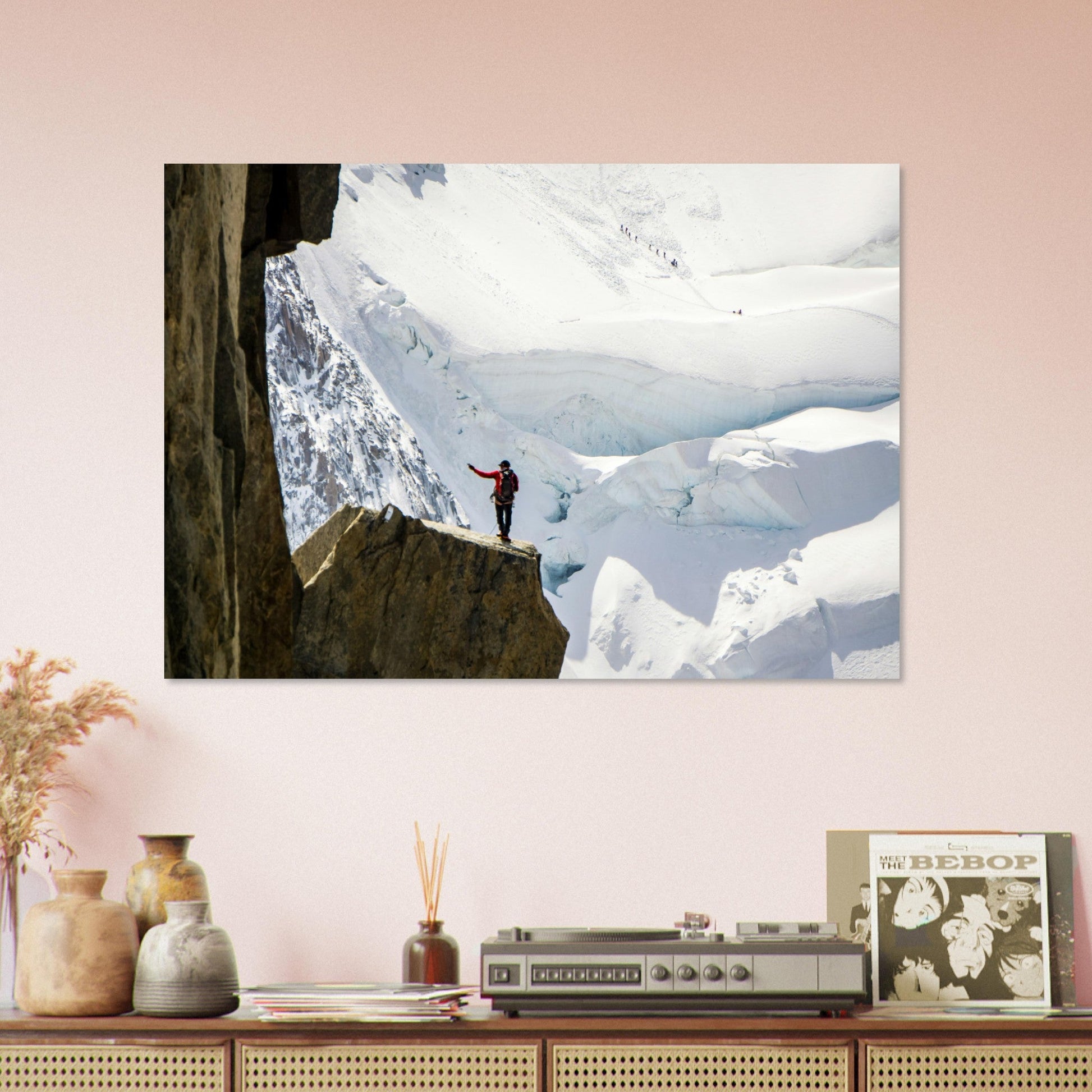 Vente Photo d'alpiniste sur l'Aiguille du Midi #2 - Tableau photo alu montagne
