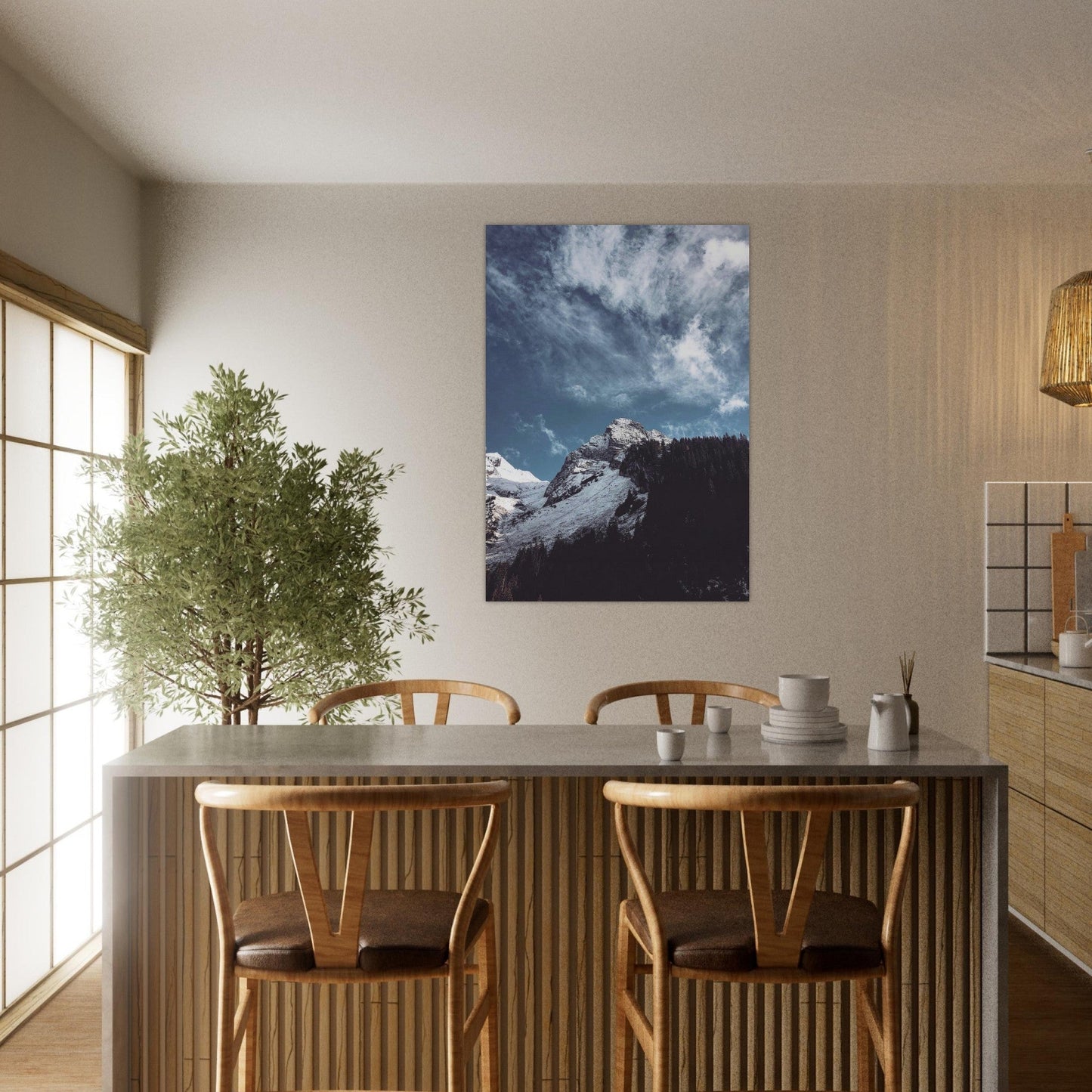 Tableau photo Photo de la Clusaz, Haute Savoie 17 — tirage aluminium Dibond mat, fabrication française, prêt à accrocher