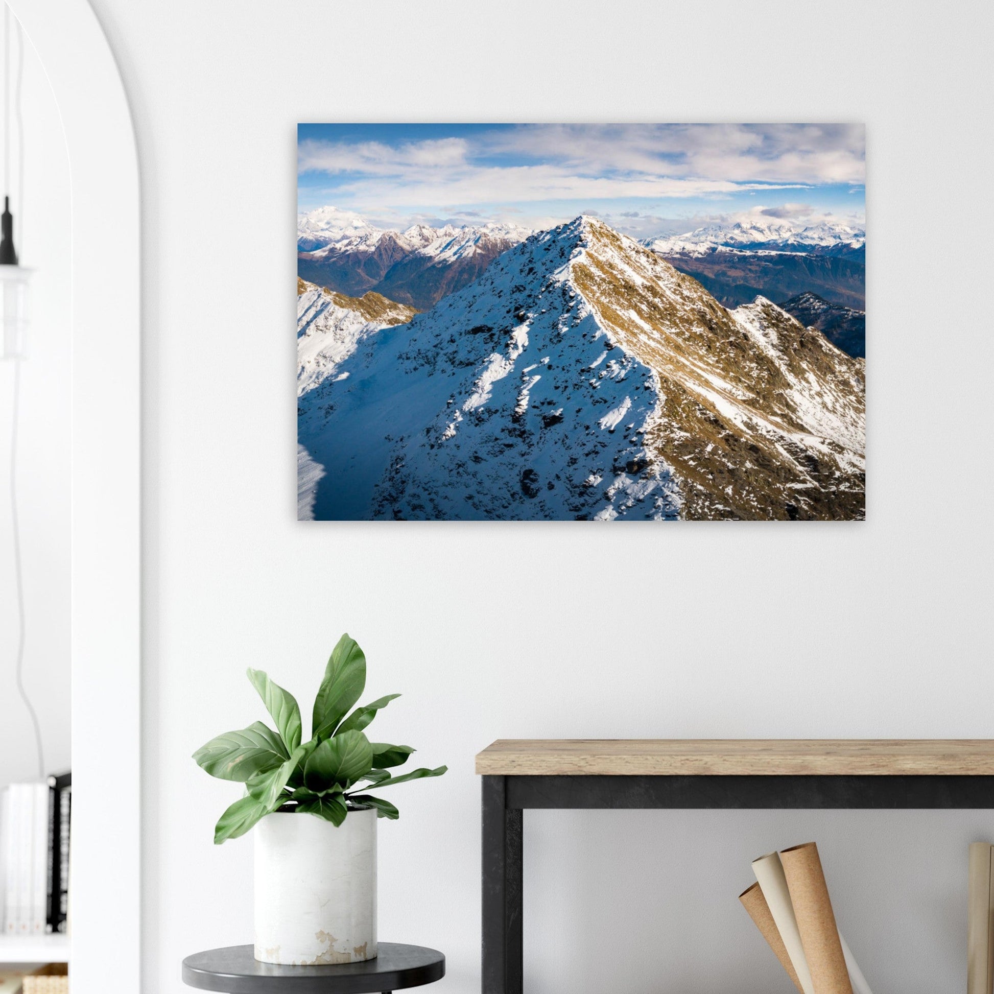 Vente Photo de la crête du Grand Arc en automne et Mont-Blanc - Tableau photo alu montagne