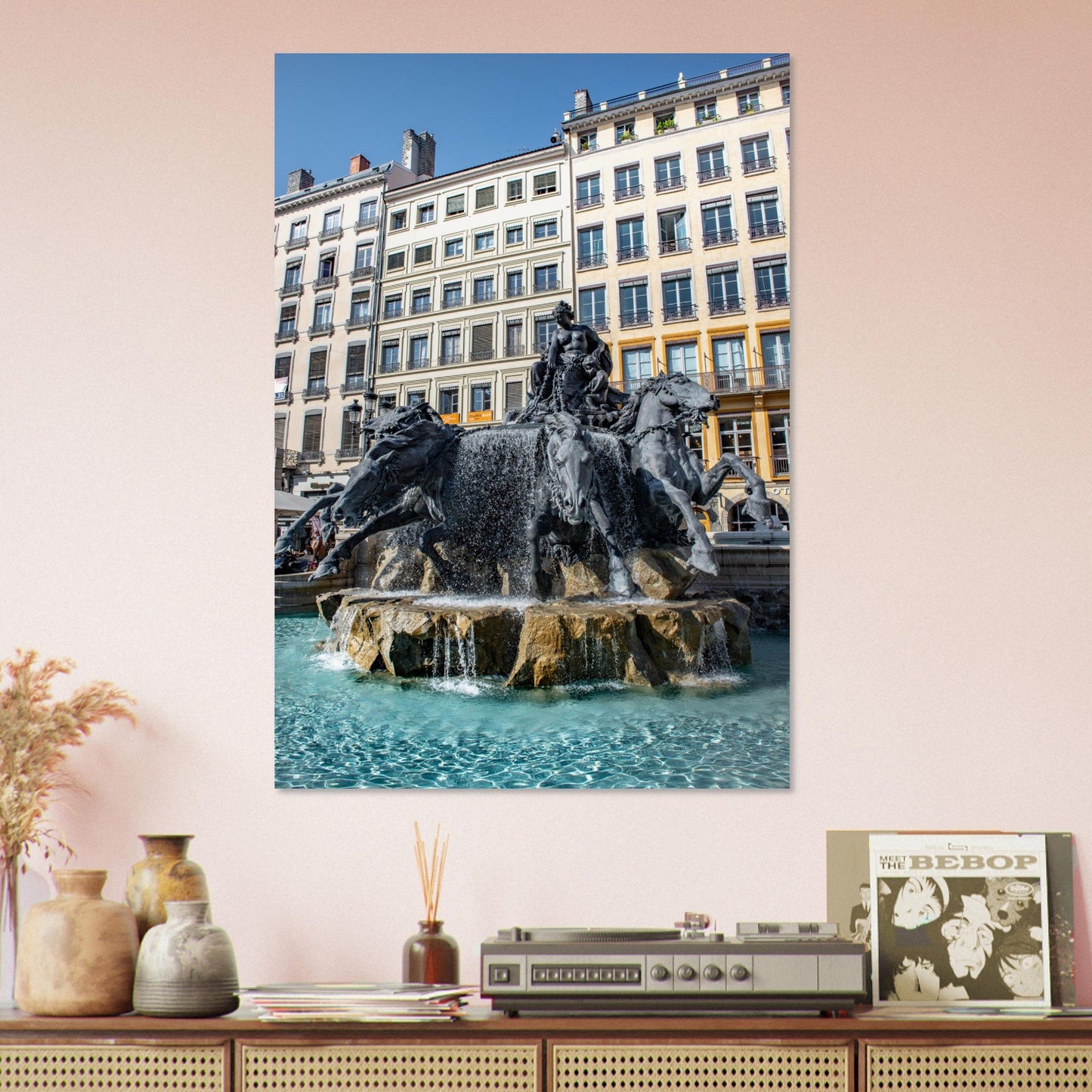 Vente Photo de la fontaine Bartholdi, Place des Terreaux, Lyon - Tableau photo alu Lyon