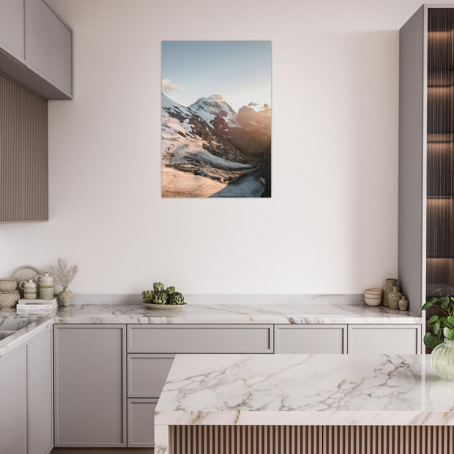 Tableau photo Photo de la Grande Casse au coucher du soleil, Vanoise — tirage aluminium Dibond mat, fabrication française, prêt à accrocher