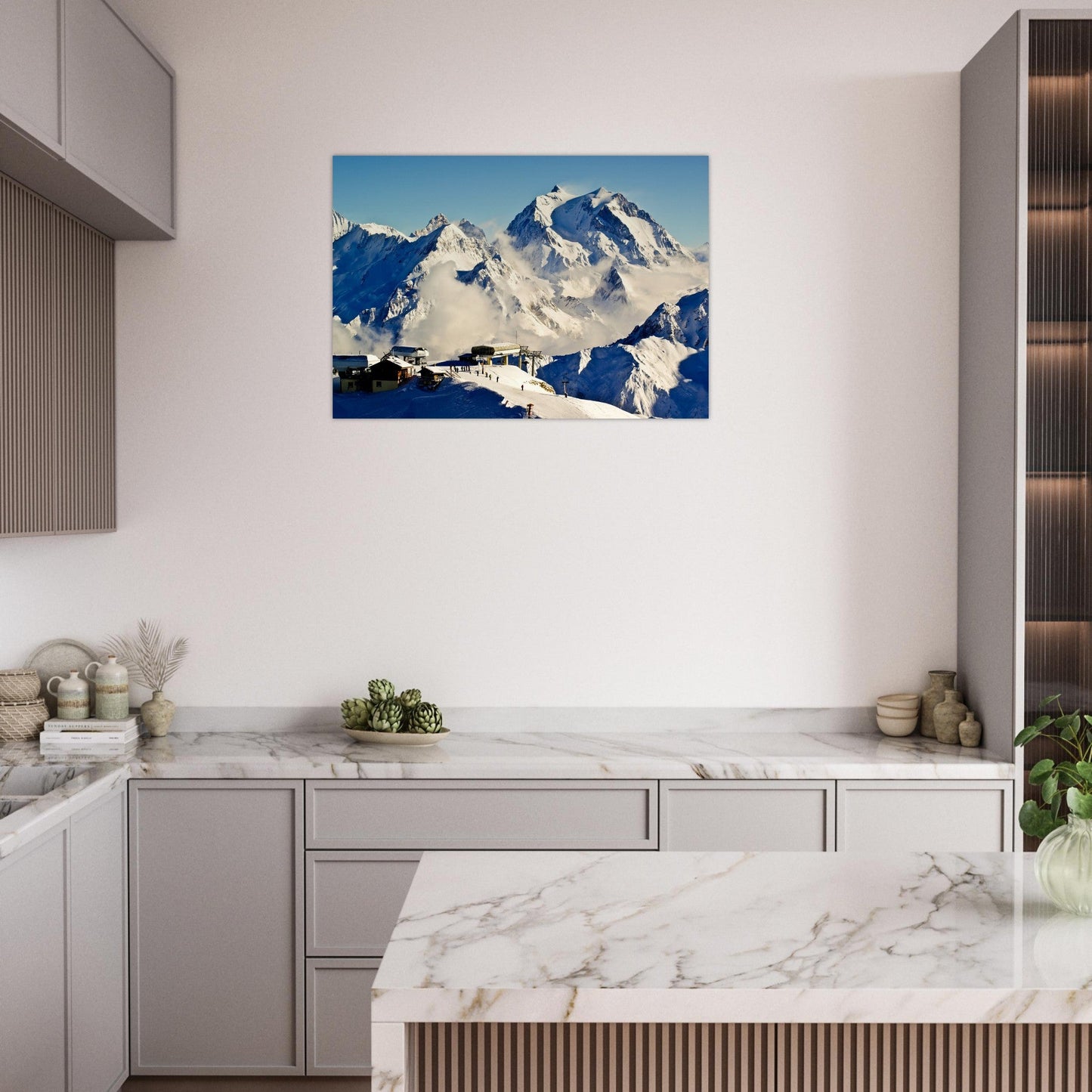 Tableau photo Photo de la Grande Casse et Courchevel, Vanoise — tirage aluminium Dibond mat, fabrication française, prêt à accrocher