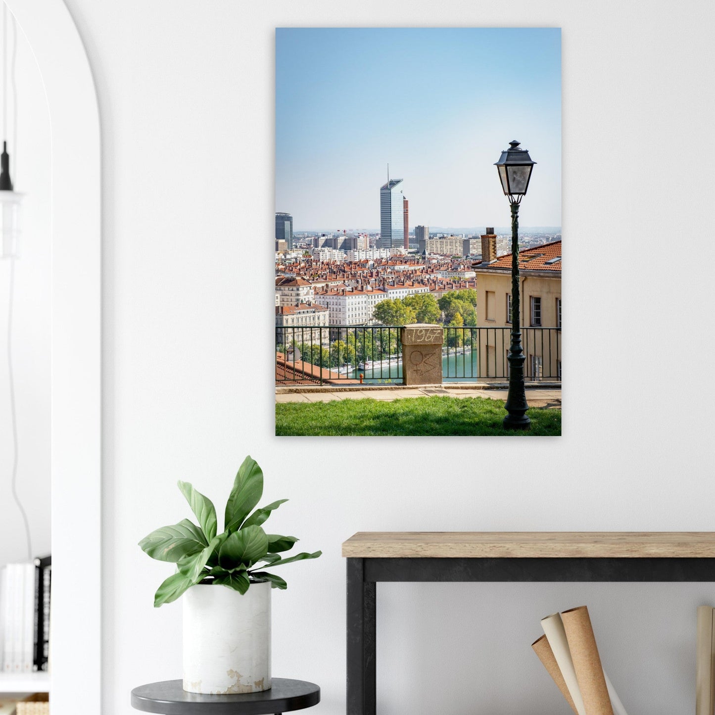 Tableau photo Photo de la Place Bellevue et des tours de Lyon 2 — tirage aluminium Dibond mat, fabrication française, prêt à accrocher