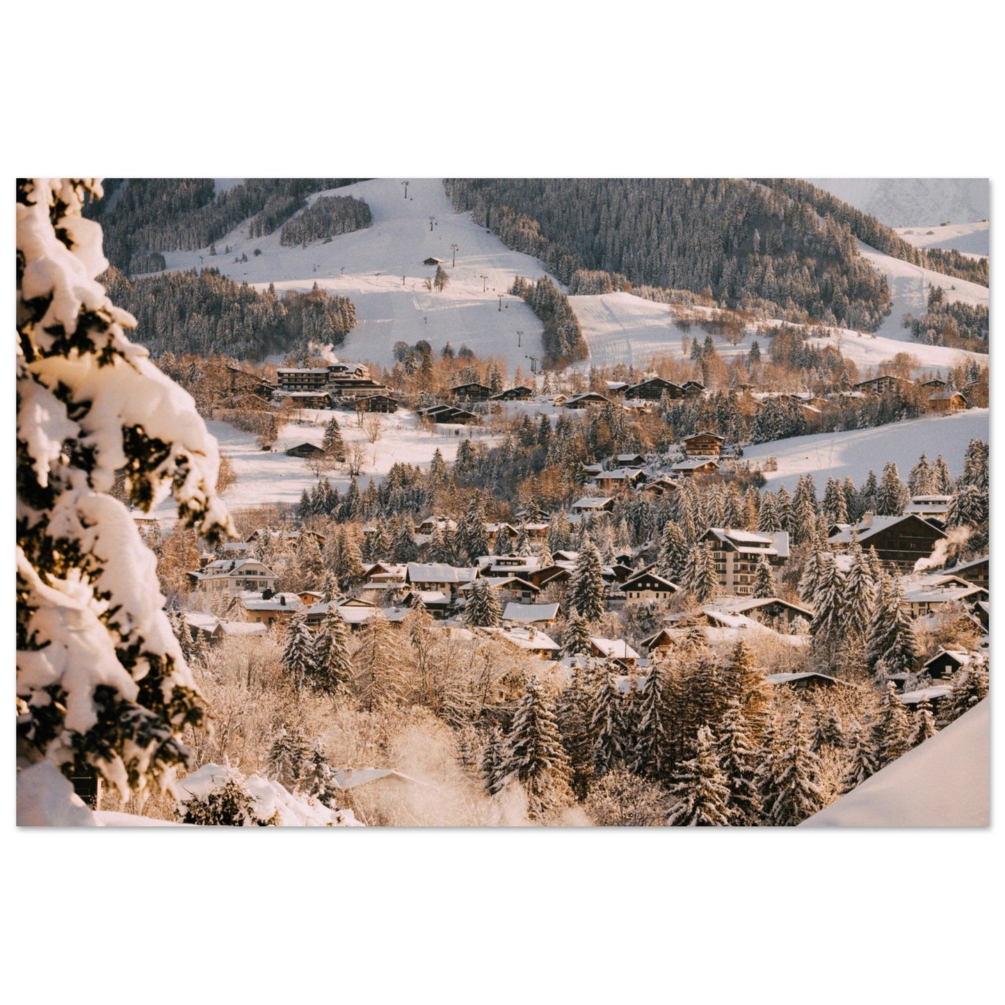 Vente Photo de la station de ski Megève, Haute Savoie - Tableau photo alu montagne