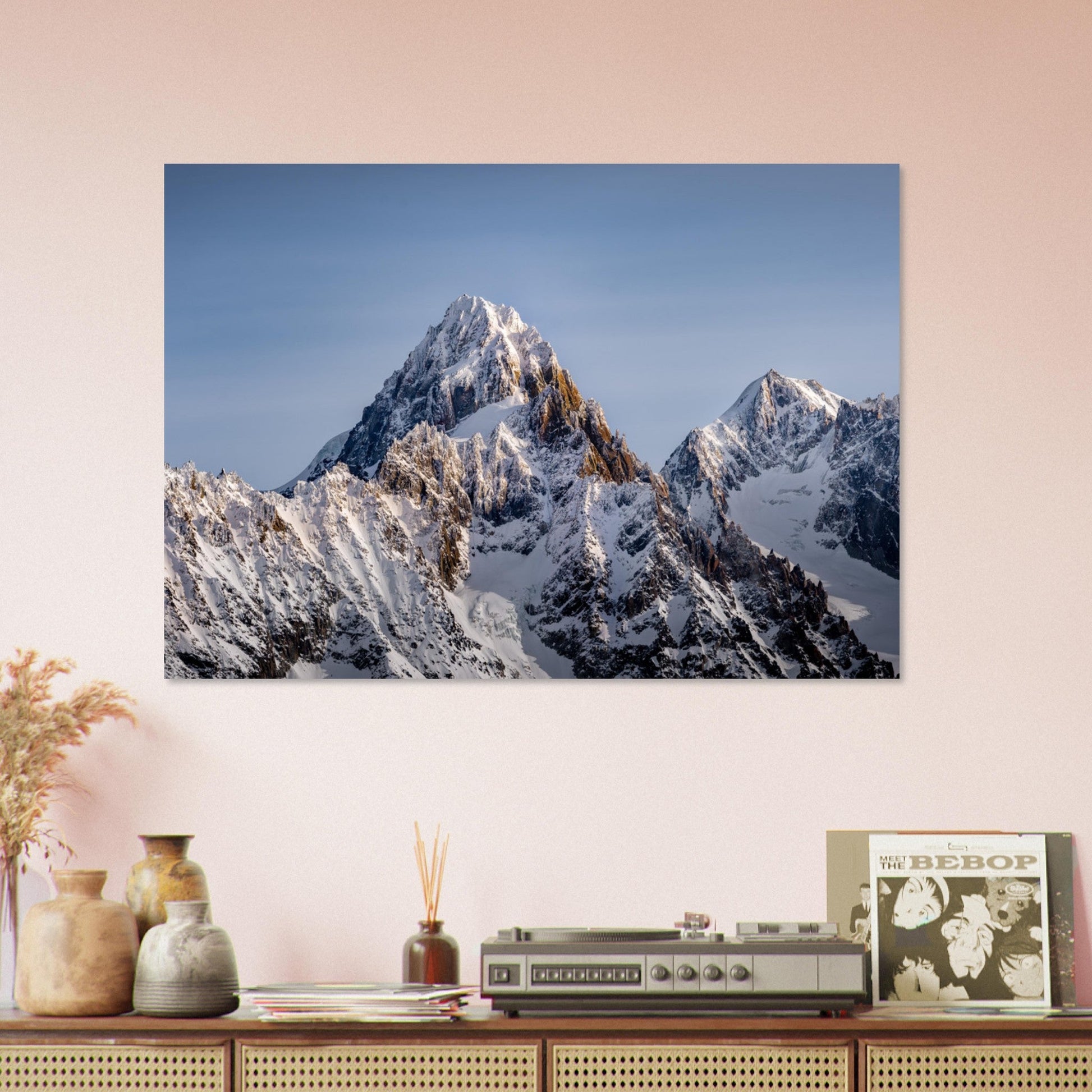 Vente Photo de l'Aiguille de Chardonnet et de l'Aiguille d'Argentière, Haute-Savoie - Tableau photo alu montagne