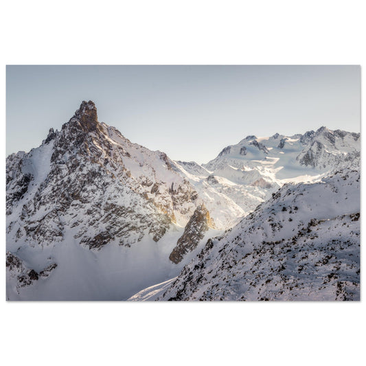 Vente Photo de l'Aiguille du fruit, Parc de la Vanoise – Tableau photo alu montagne Alpes, Hiver, Massif et Parc national de la Vanoise