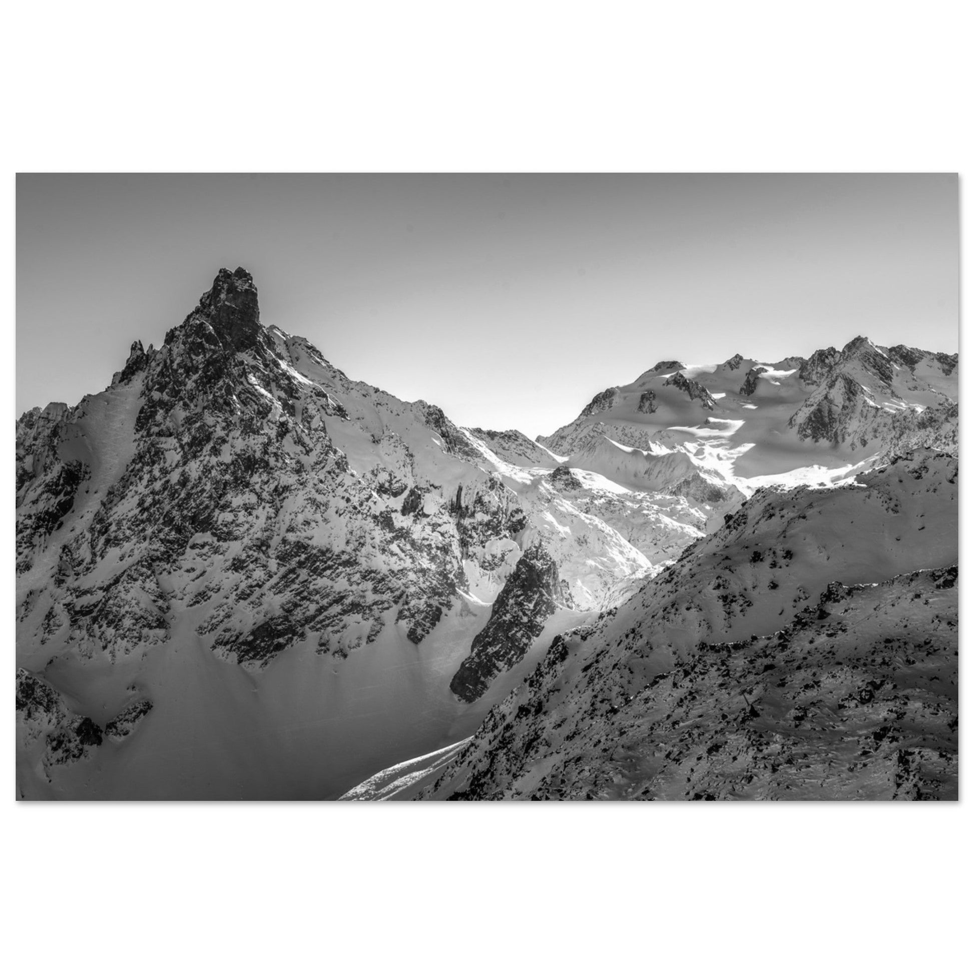 Vente Photo de l'Aiguille du fruit, Parc de la Vanoise - Noir & Blanc - Tableau photo alu montagne