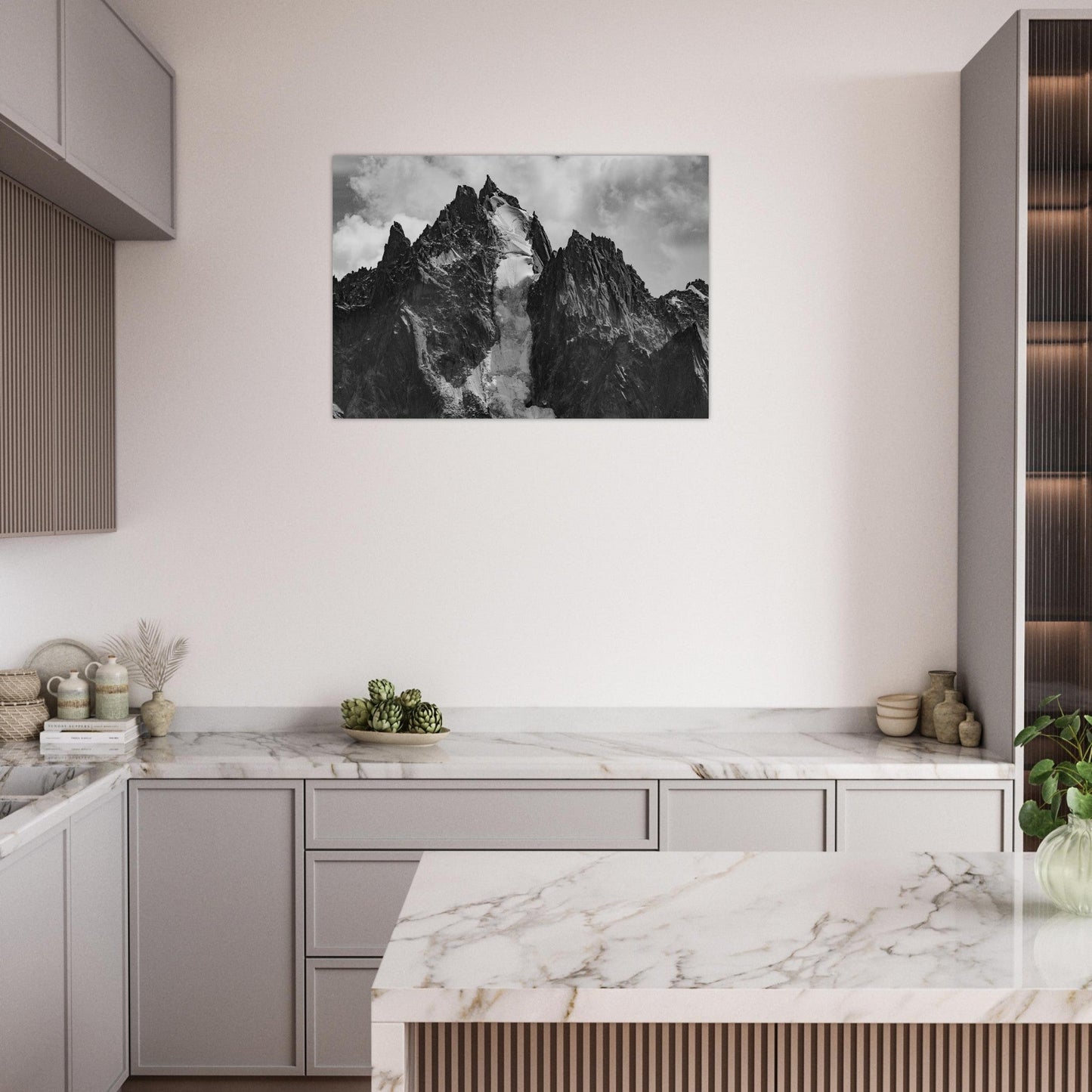 Vente Photo de l'Aiguille du Grépon, Chamonix - Noir & Blanc - Tableau photo alu montagne