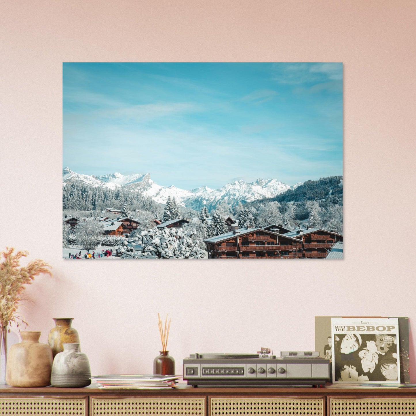 Vente Photo de Megève en hiver, Haute-Savoie - Tableau photo alu montagne