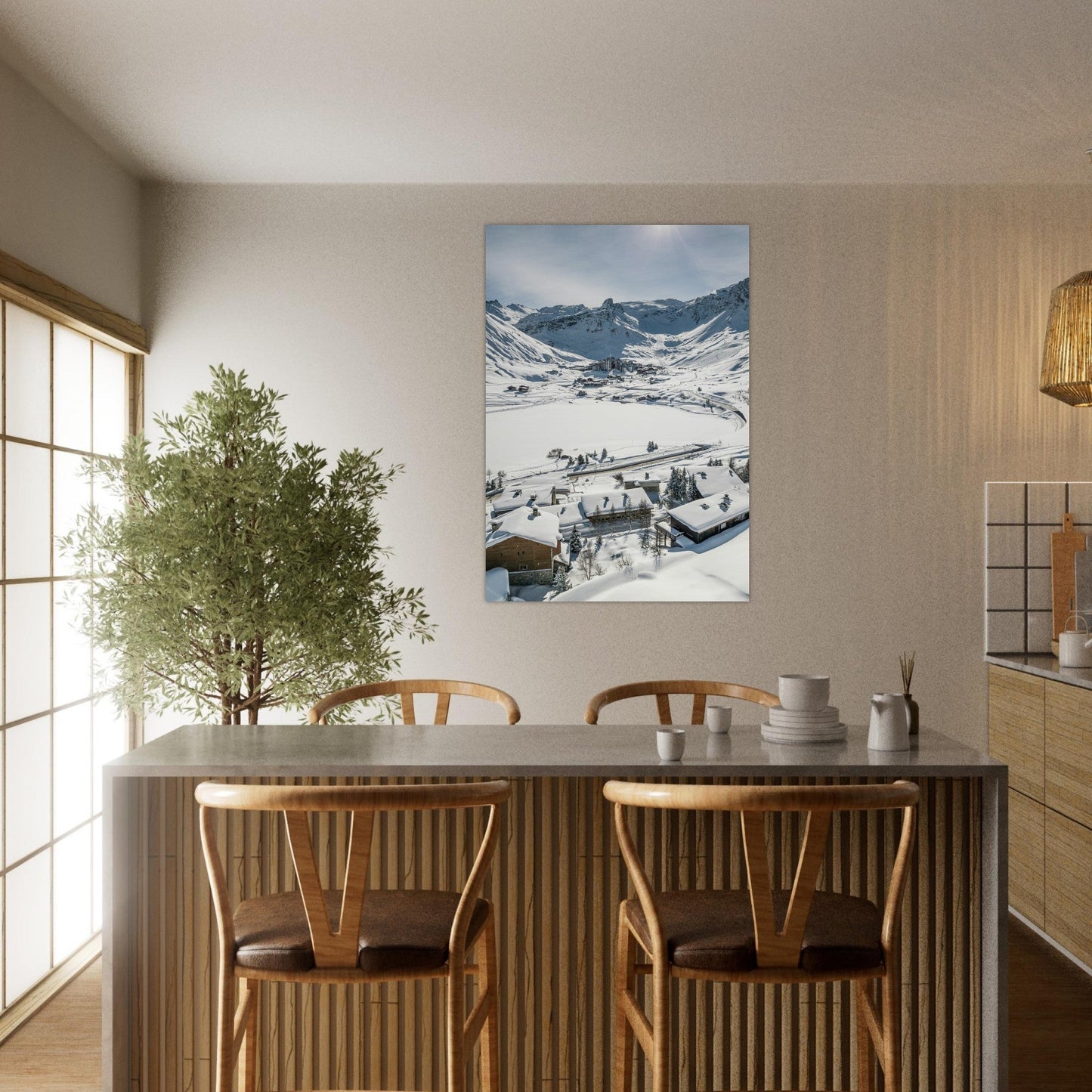 Vente Photo de Tignes en hiver, massif de la Vanoise #1 - Tableau photo alu montagne