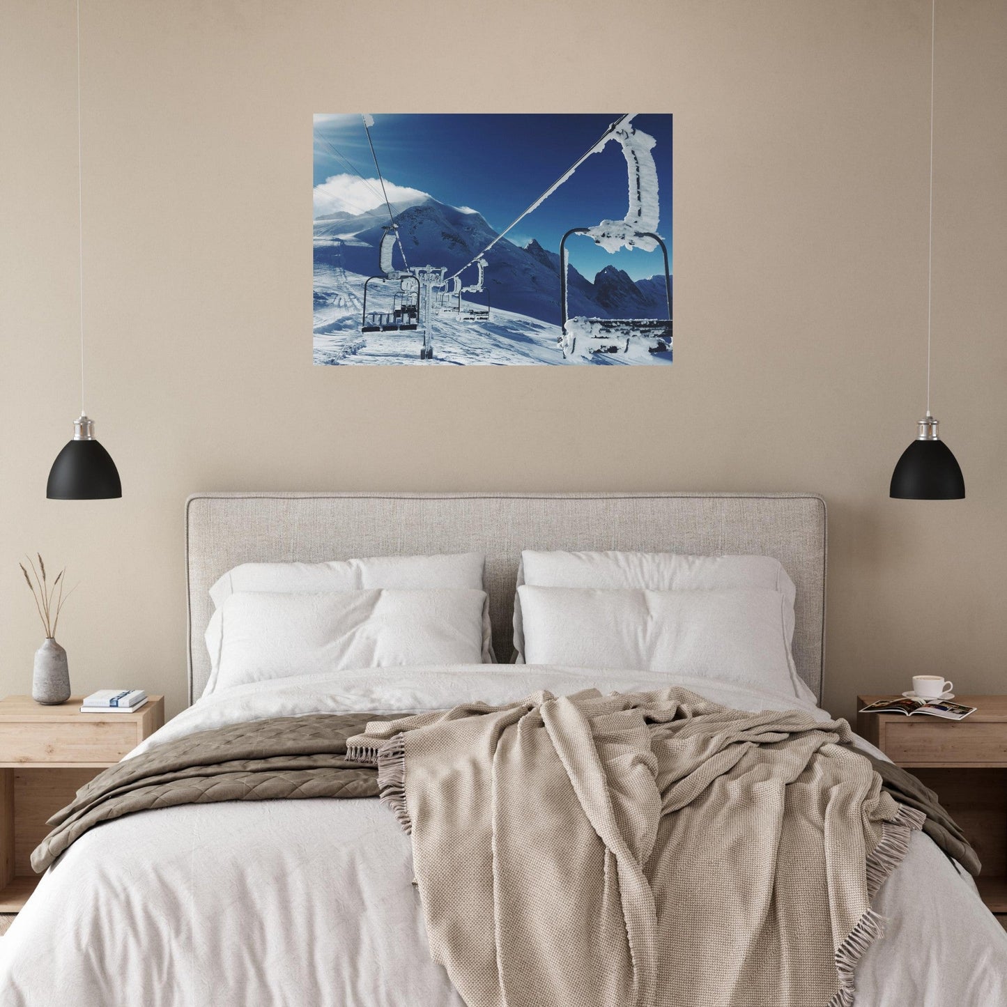 Tableau photo Photo de Tignes en hiver, massif de la Vanoise 3 — tirage aluminium Dibond mat, fabrication française, prêt à accrocher