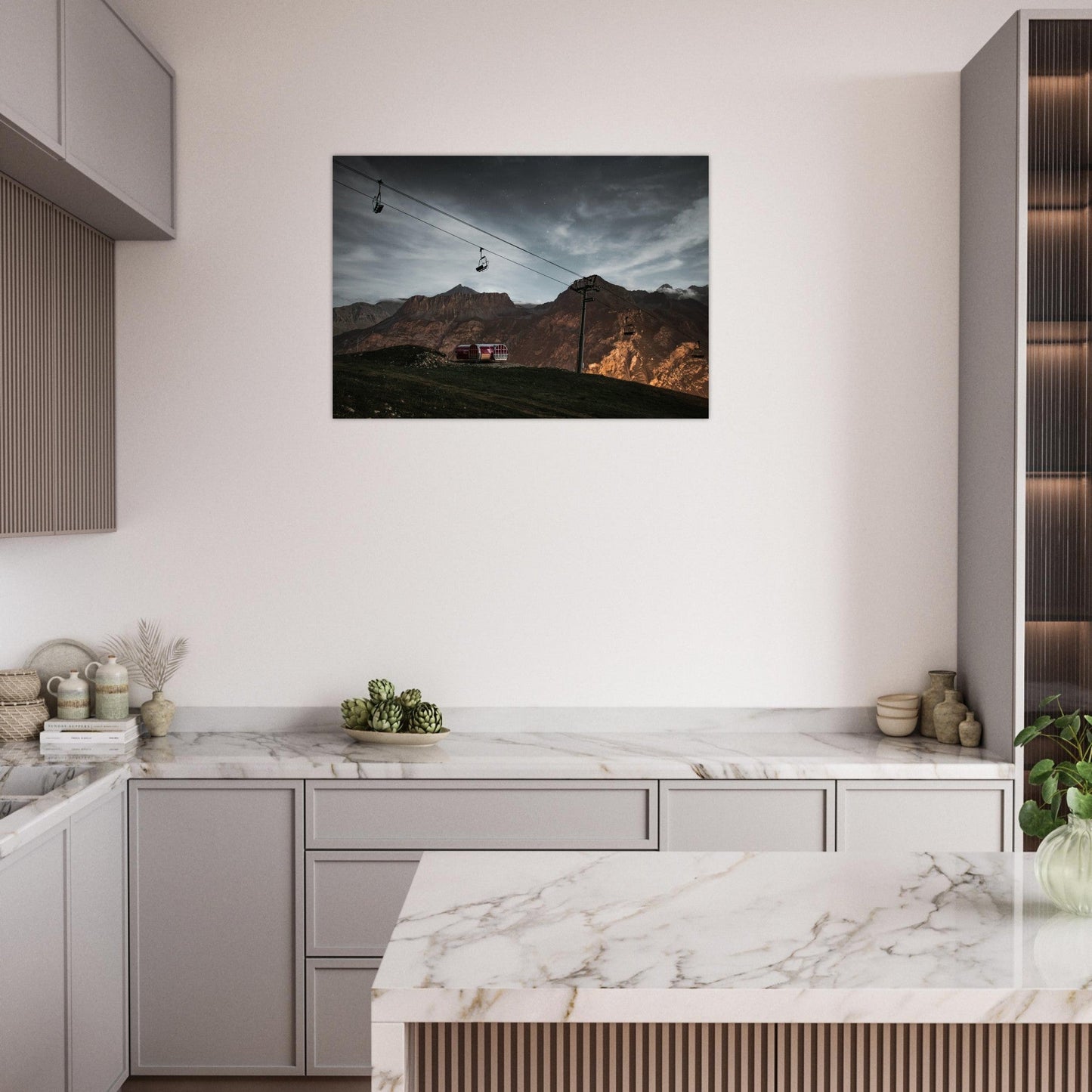 Tableau photo Photo de Val d'Isère en été — tirage aluminium Dibond mat, fabrication française, prêt à accrocher