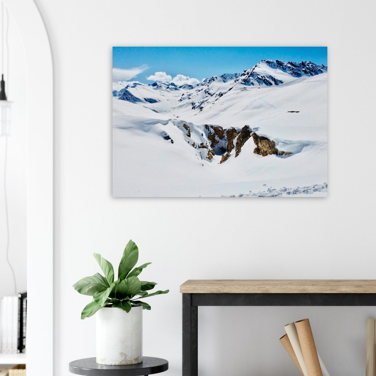 Tableau photo Photo de Val d'Isère en hiver 10 — tirage aluminium Dibond mat, fabrication française, prêt à accrocher