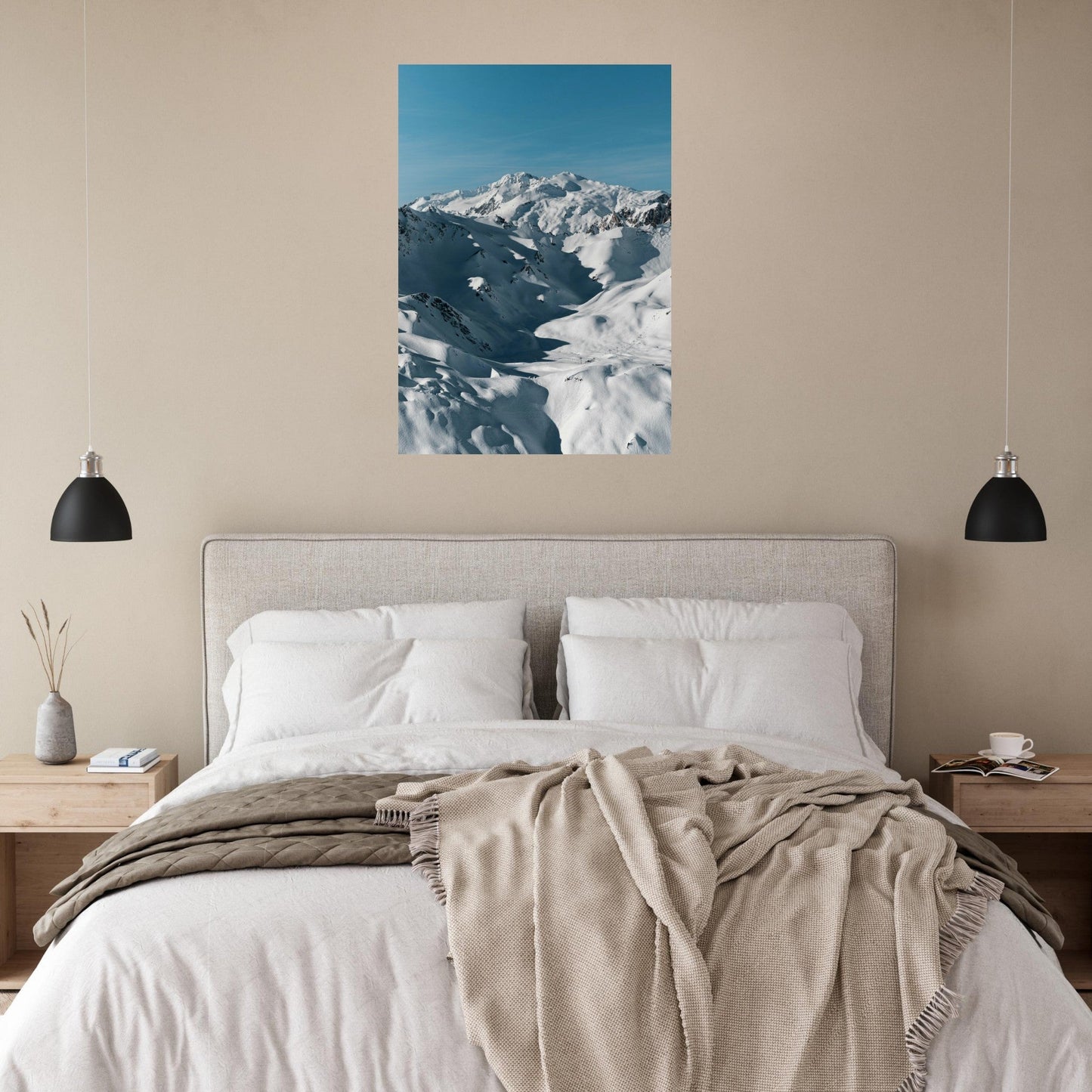 Tableau photo Photo de Val d'Isère en hiver 2 — tirage aluminium Dibond mat, fabrication française, prêt à accrocher