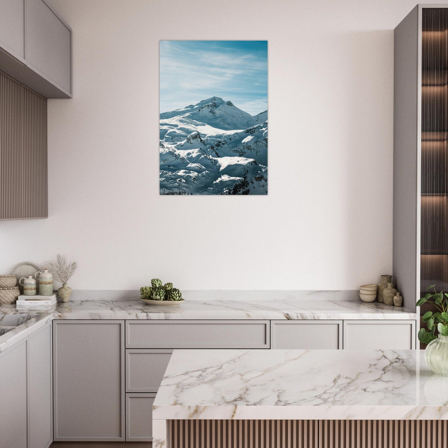 Tableau photo Photo de Val d'Isère en hiver 3 — tirage aluminium Dibond mat, fabrication française, prêt à accrocher