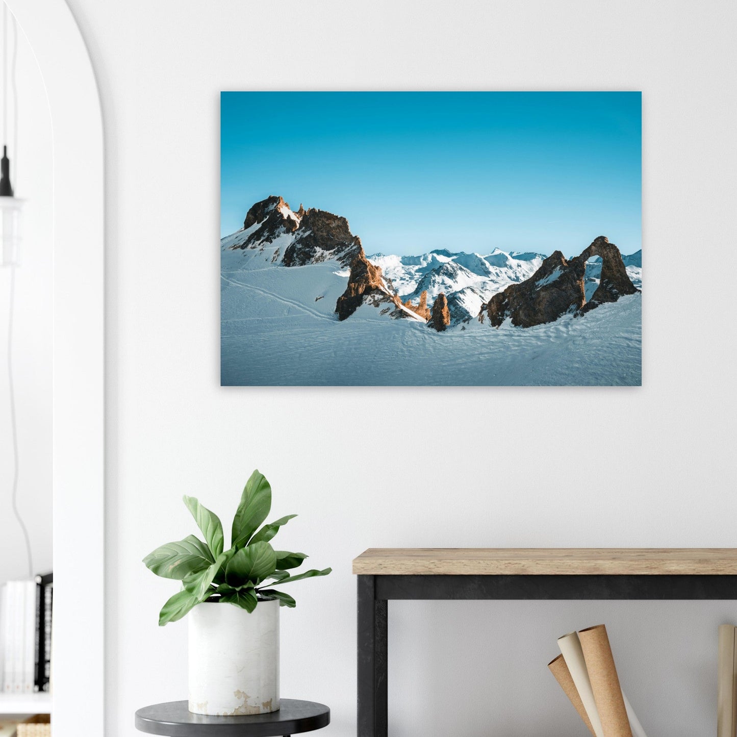 Tableau photo Photo de Val d'Isère en hiver 5 — tirage aluminium Dibond mat, fabrication française, prêt à accrocher