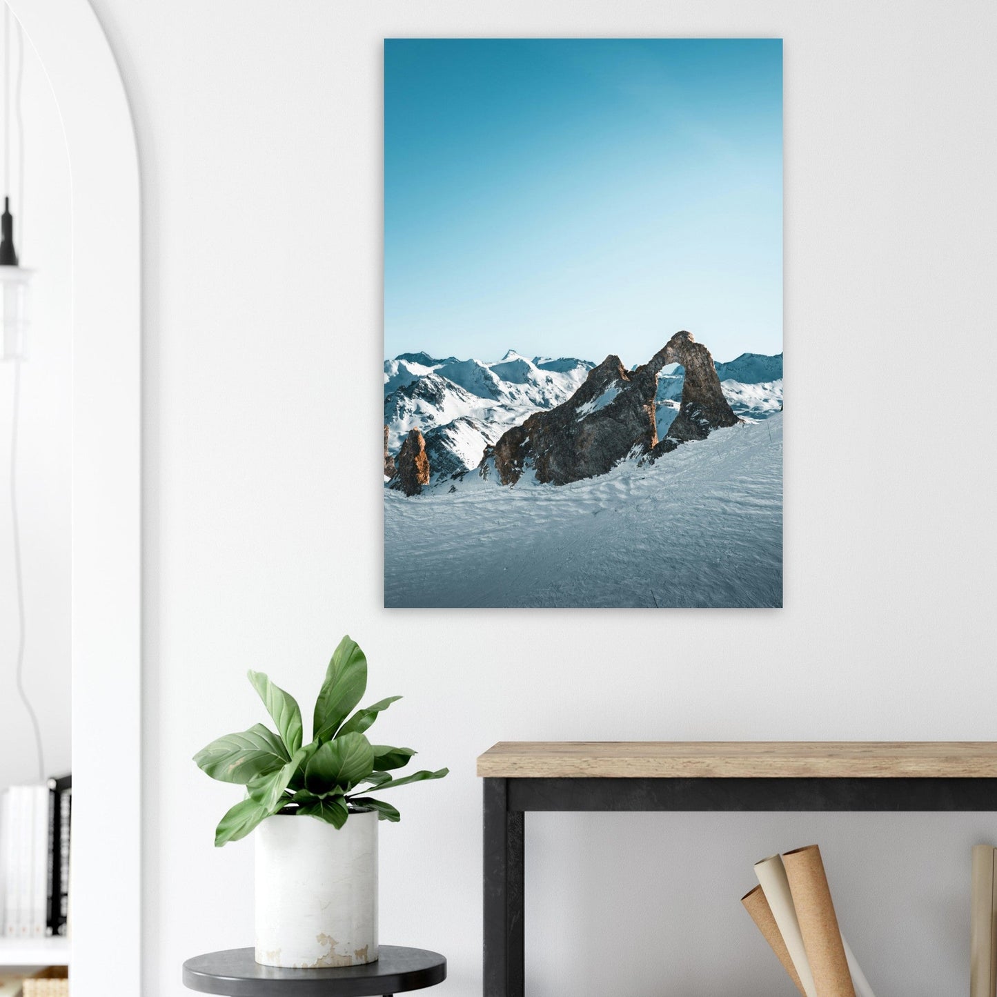 Tableau photo Photo de Val d'Isère en hiver 6 — tirage aluminium Dibond mat, fabrication française, prêt à accrocher