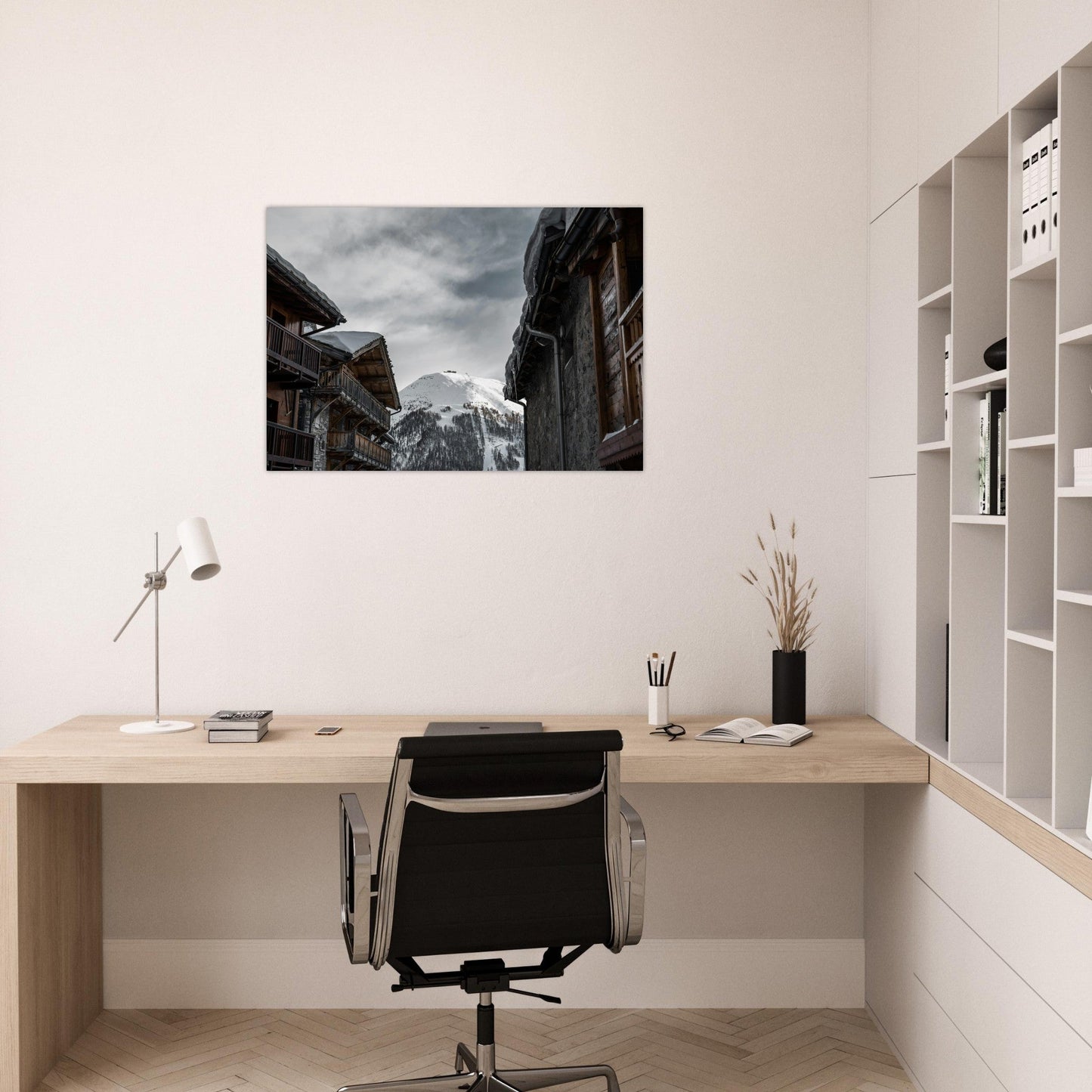 Tableau photo Photo de Val d'Isère en hiver 9 — tirage aluminium Dibond mat, fabrication française, prêt à accrocher