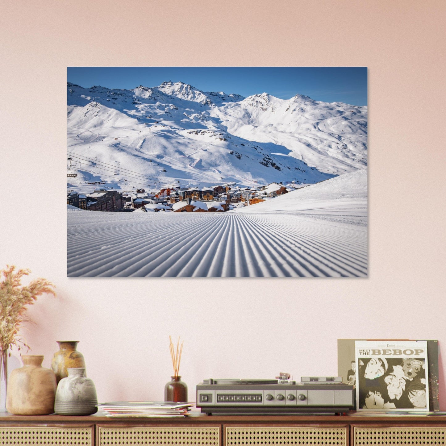 Vente Photo de Val Thorens sous la neige - Tableau photo alu montagne